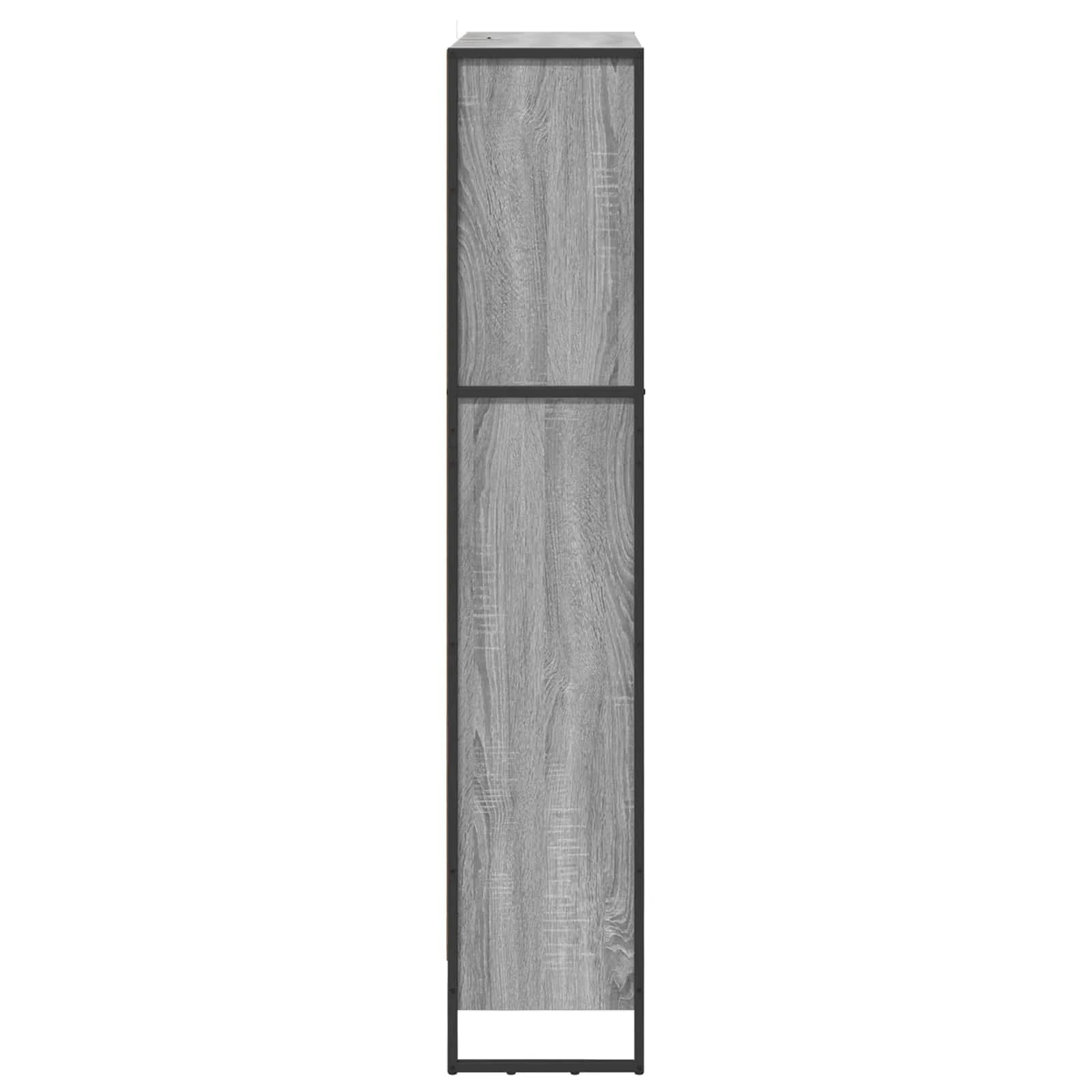 Knjigovni omar 80 x 30 x 155 cm Inženirski les Siva Sonoma - slika 6