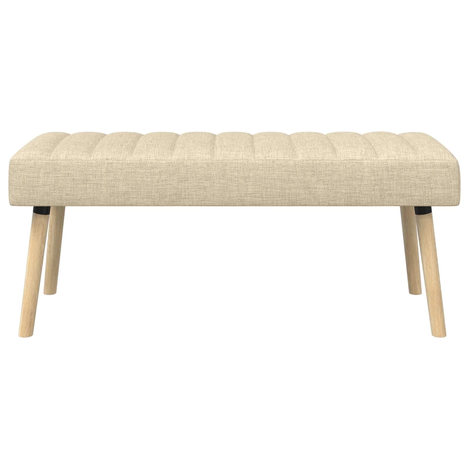Bench z kanalnim oblazinjenjem Krem 110 x 40 x 46 cm Blago - slika 5