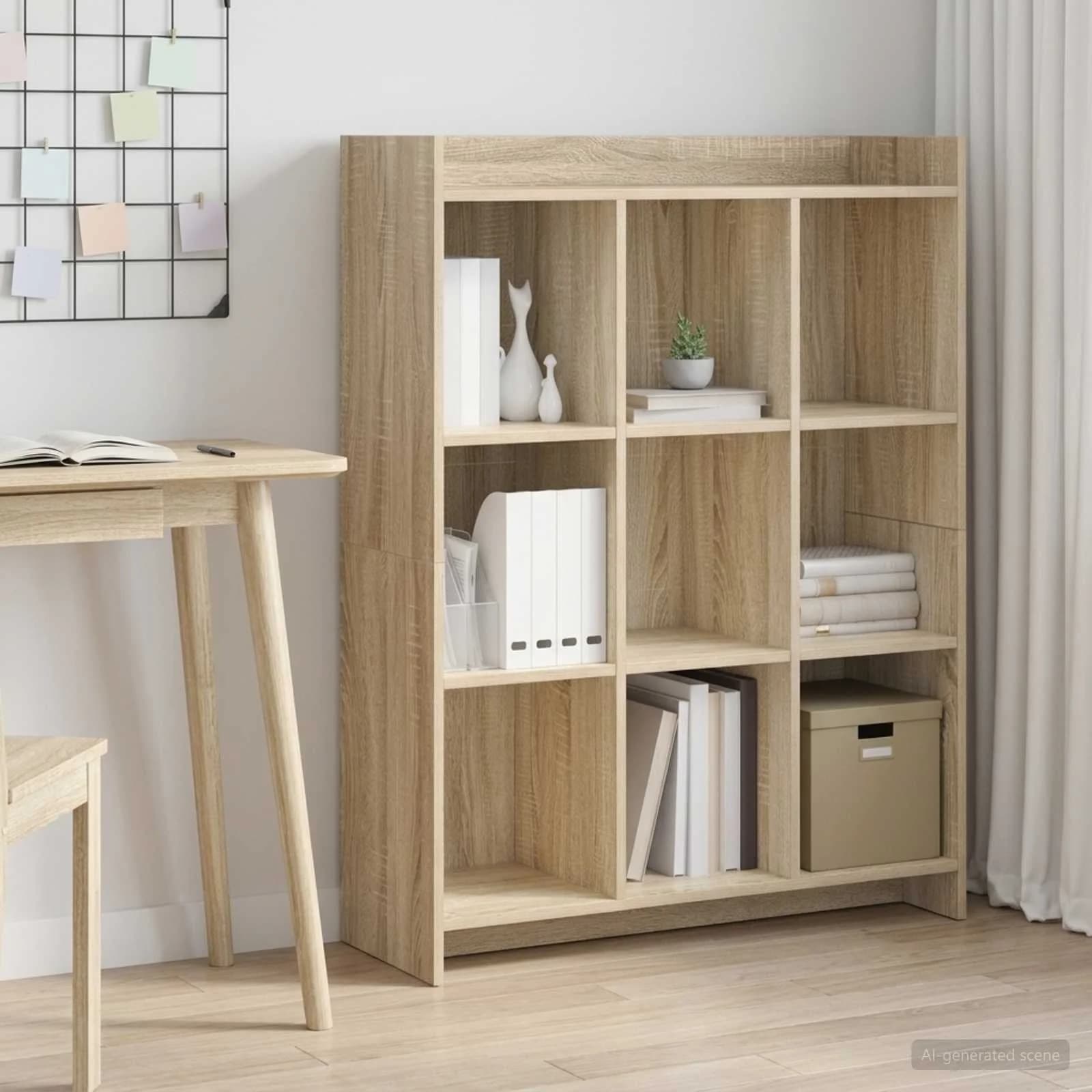 Knjižna omara Sonoma hrast 87,5 x 30 x 111 cm Inženirski les