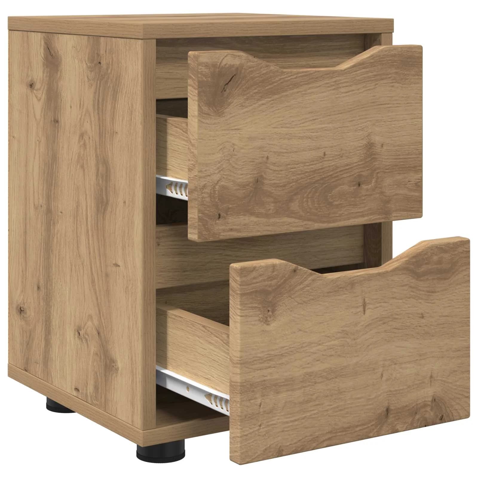 Posteljne mize 2 kos Umetni hrast 30,5 x 30 x 43 cm - slika 5