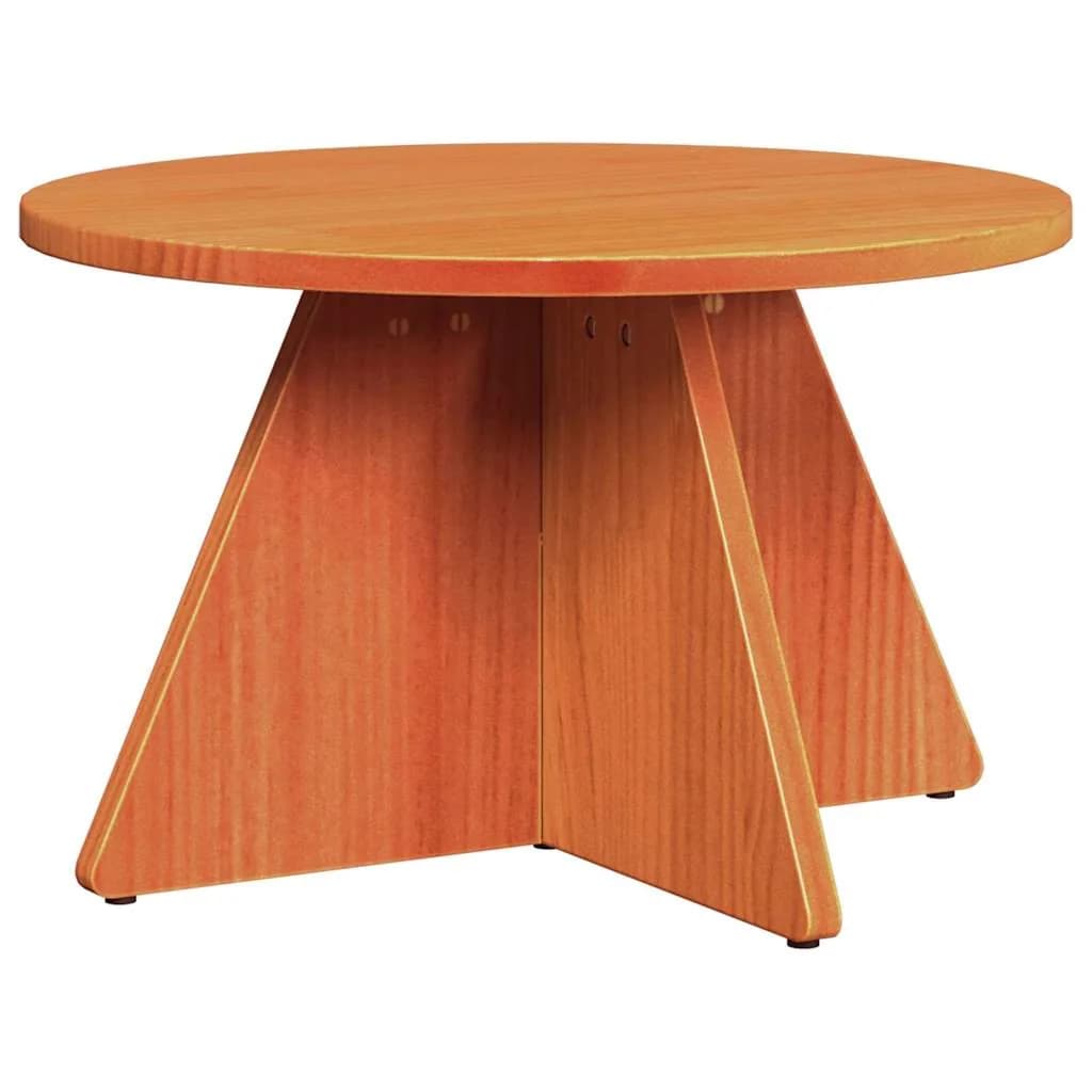 Klubska miza 3 kos Voskast rjav 49 x 49 x 30 cm - slika 5