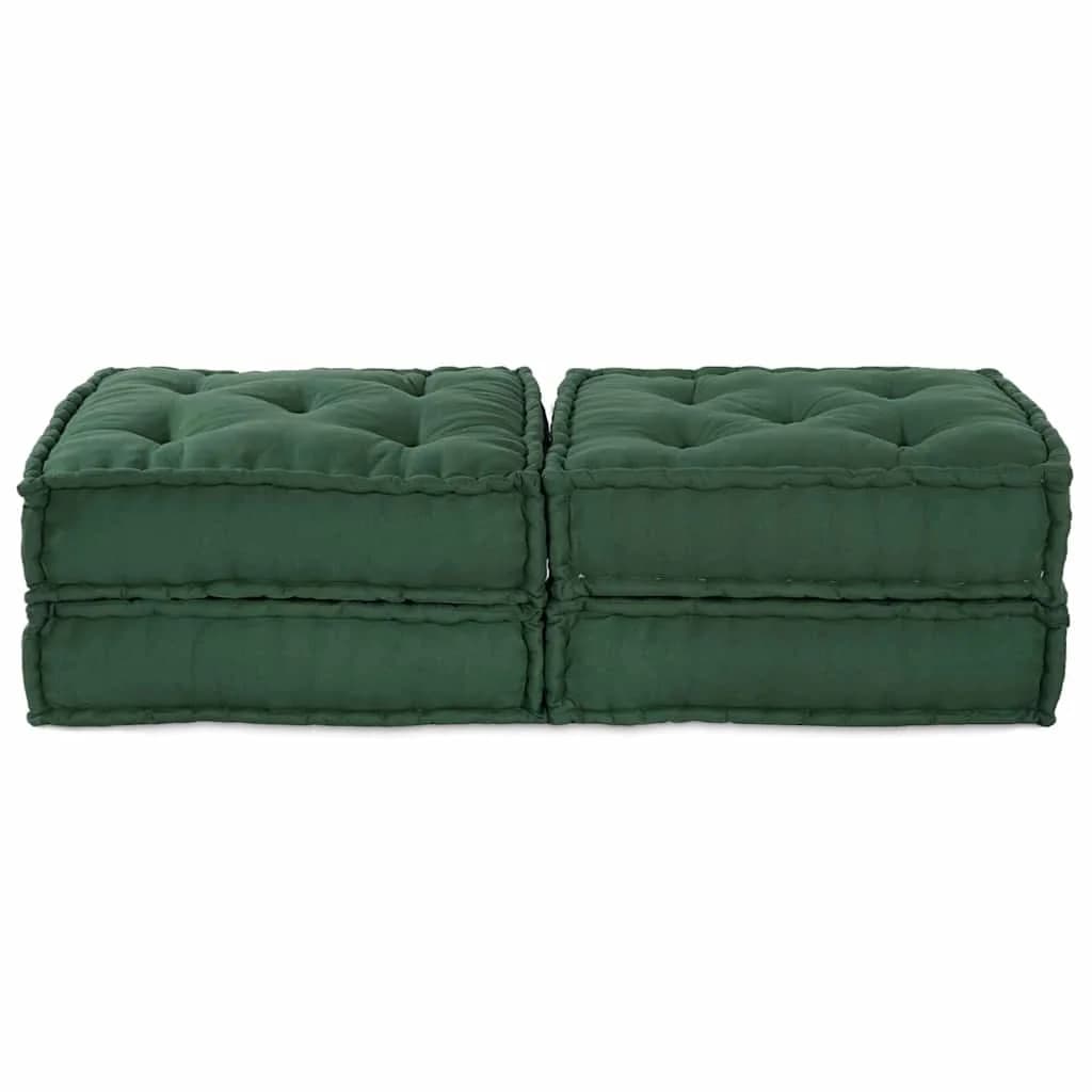 Modularna sedežna enota 2 kos Blago Zelena 140 x 70 x 36 cm - slika 5
