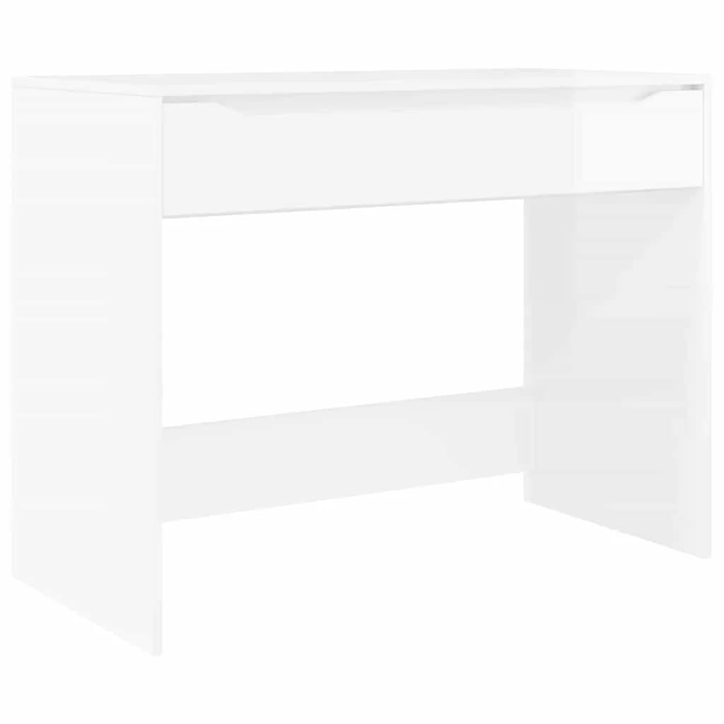 Miza Visok Sijaj Bel 100 x 50 x 78 cm Konstruirano leseno - slika 2