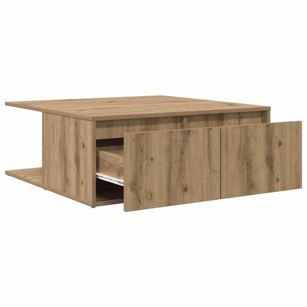 Klubska miza artisan hrast 80 x 80 x 31 cm Inženirski les - slika 5