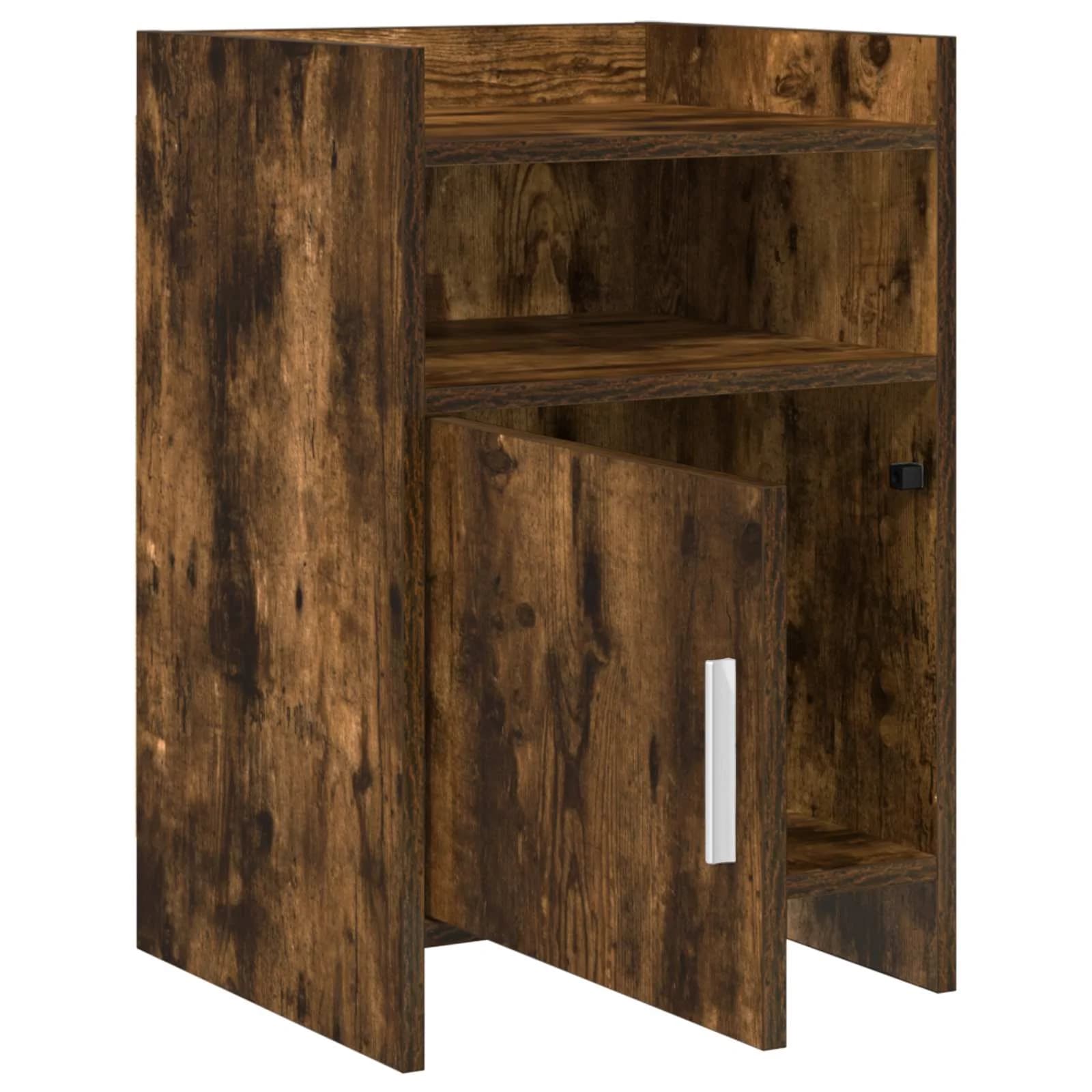 Posteljne mize 2 kos Dimljen hrast 40 x 36 x 60 cm - slika 3
