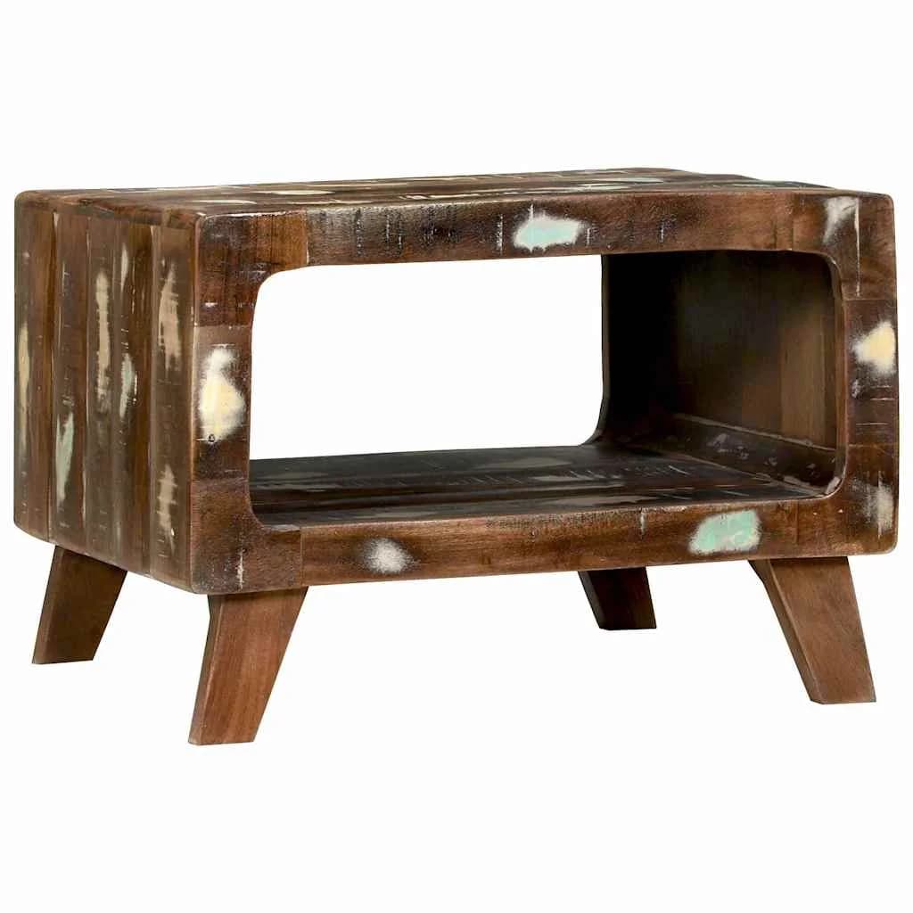 Klubska miza večbarvno 50 x 50 x 35 cm Trdna obnovljena les - slika 2