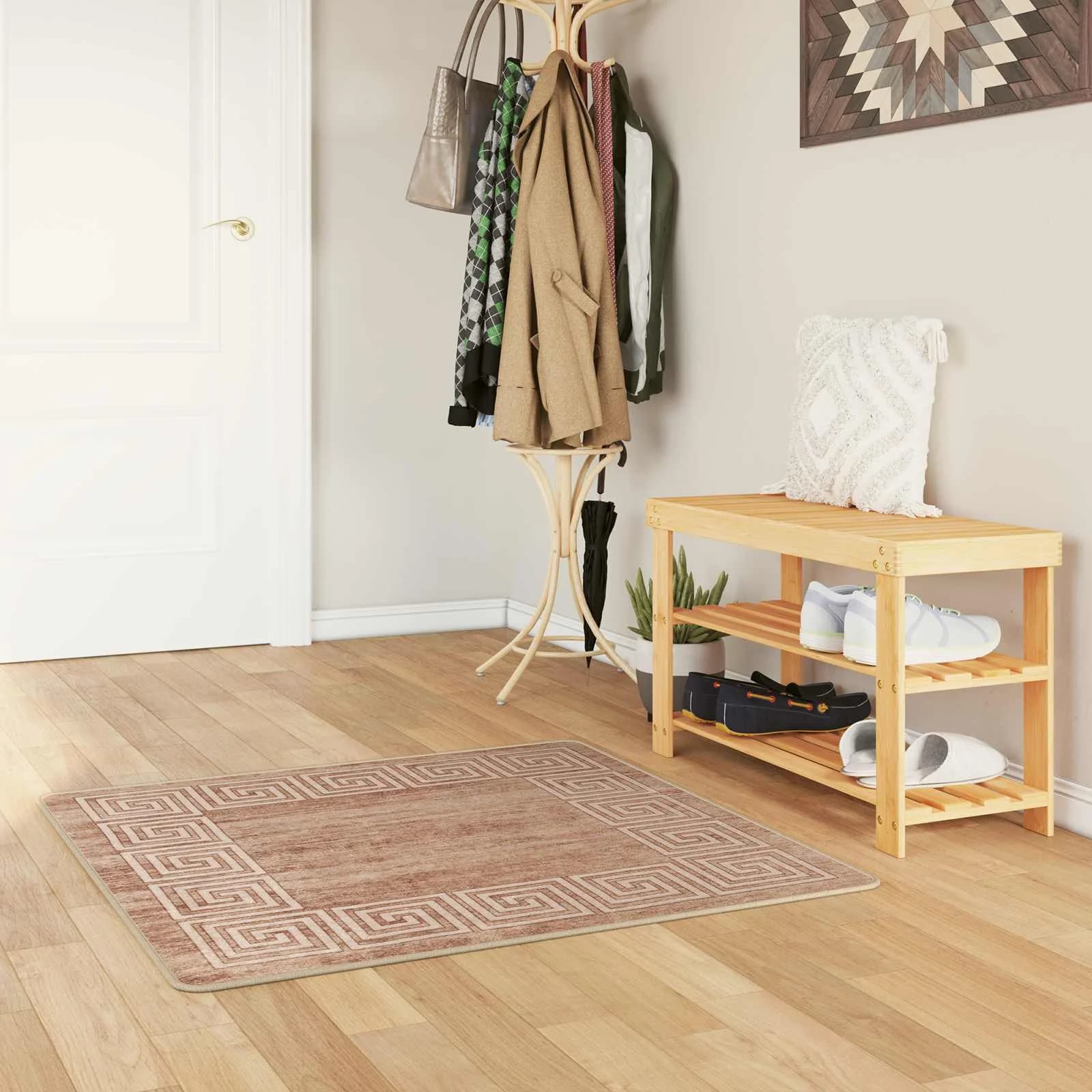 Preproga runner MARSA Bela 100 x 100 cm Poliester in PVC