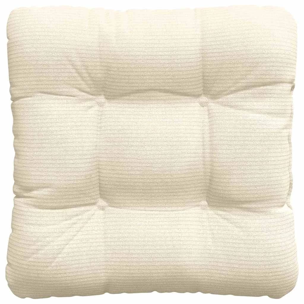 Sedežne blazine 4 kos Žametna tkanina Krem 40 x 40 cm - slika 7