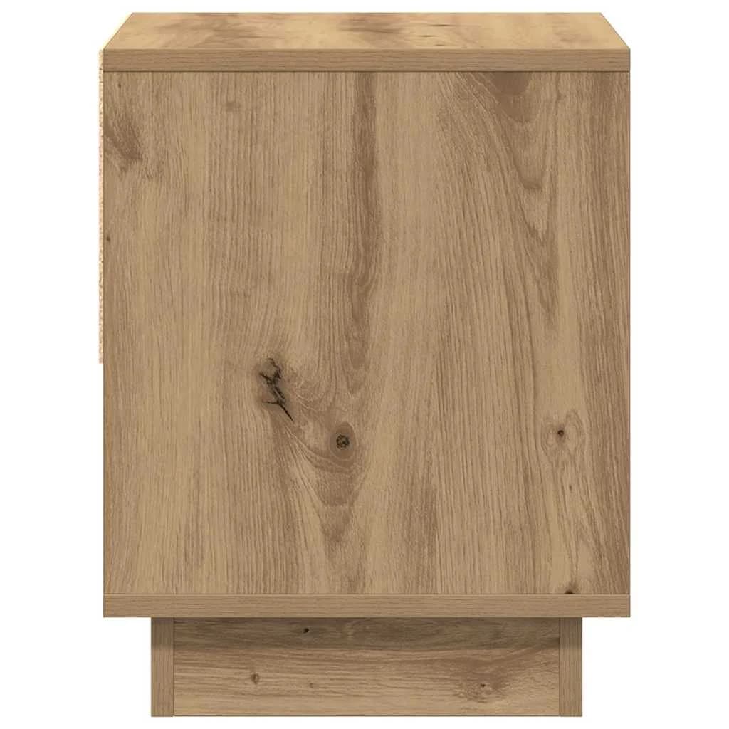 Nočna omarica 2 kos Umetni hrast 45 x 34 x 44 cm Inženirski les - slika 8