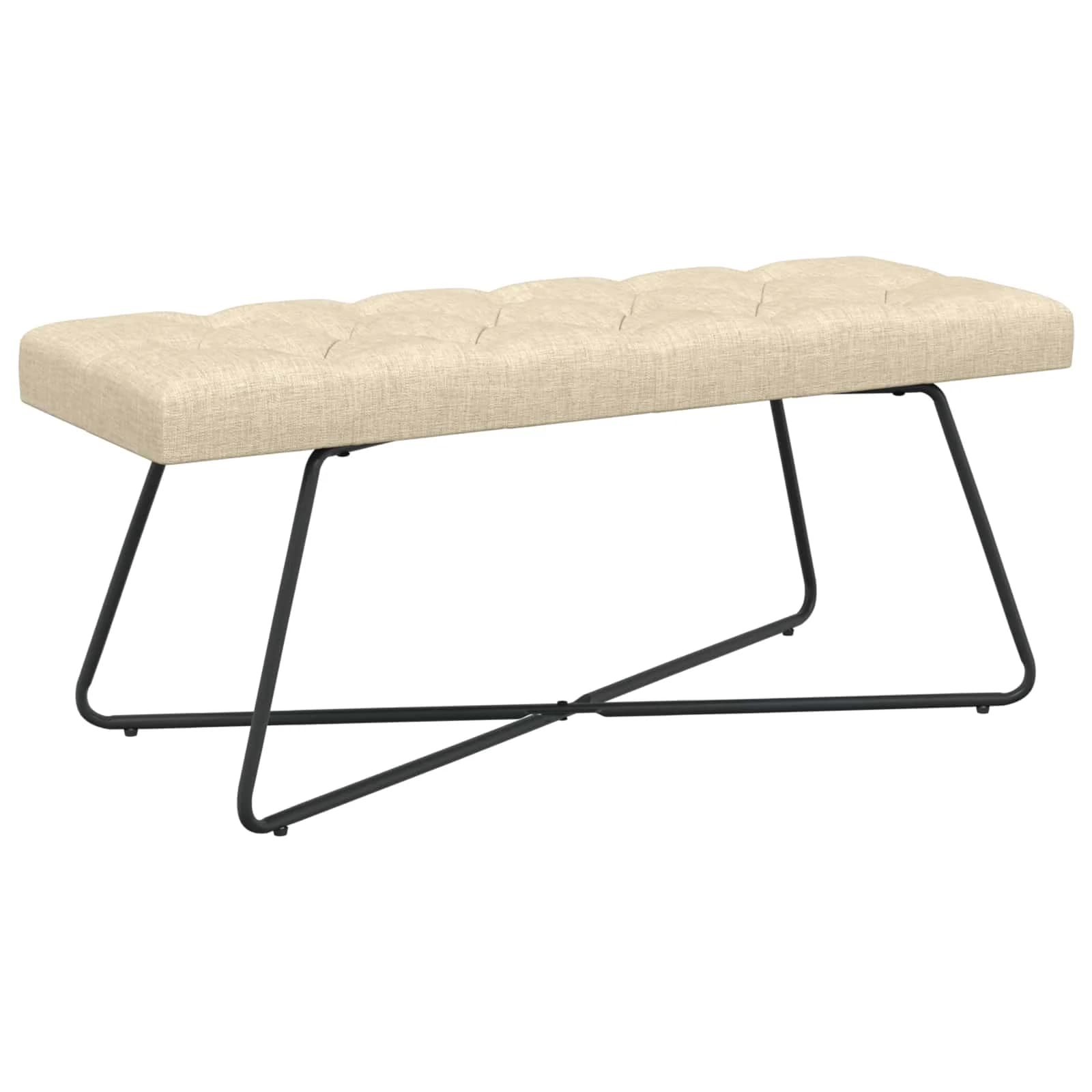 Klop s gumbnim oblazinjenjem Krem 110 x 40 x 46 cm Blago - slika 2