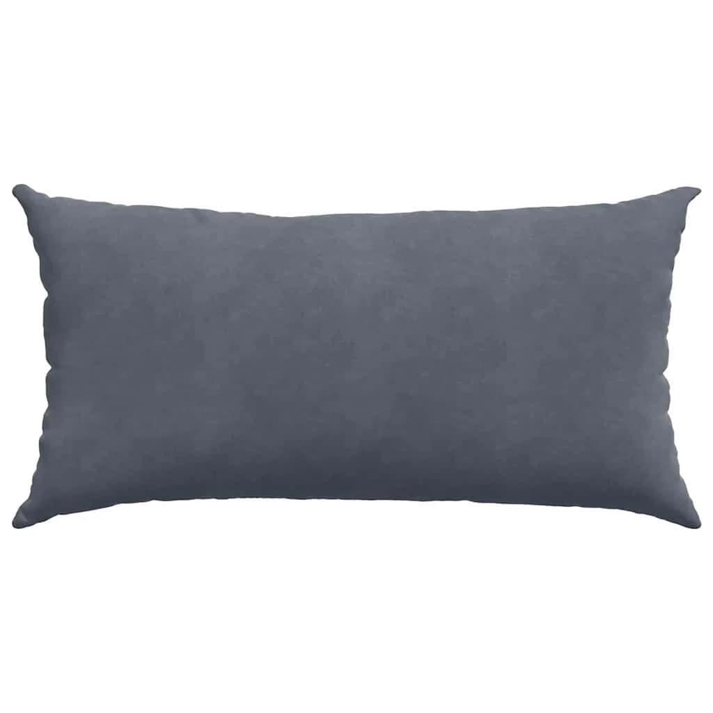 Blazine za kavč 2 pcs Temno siva 80 x 40 cm Žametna tkanina - slika 6