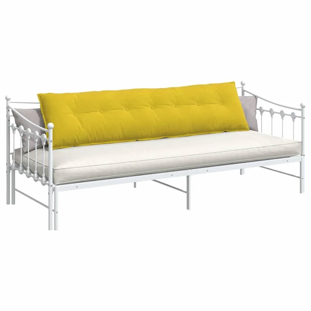 Poglavni vzglavnik Rumena 200 x 50 cm Žametna tkanina - slika 3