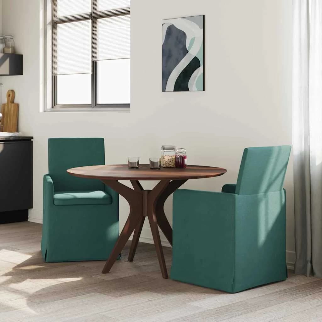 Jedilni stoli 2 kos blago Temno zelena 57 x 67 x 95 cm - slika 3