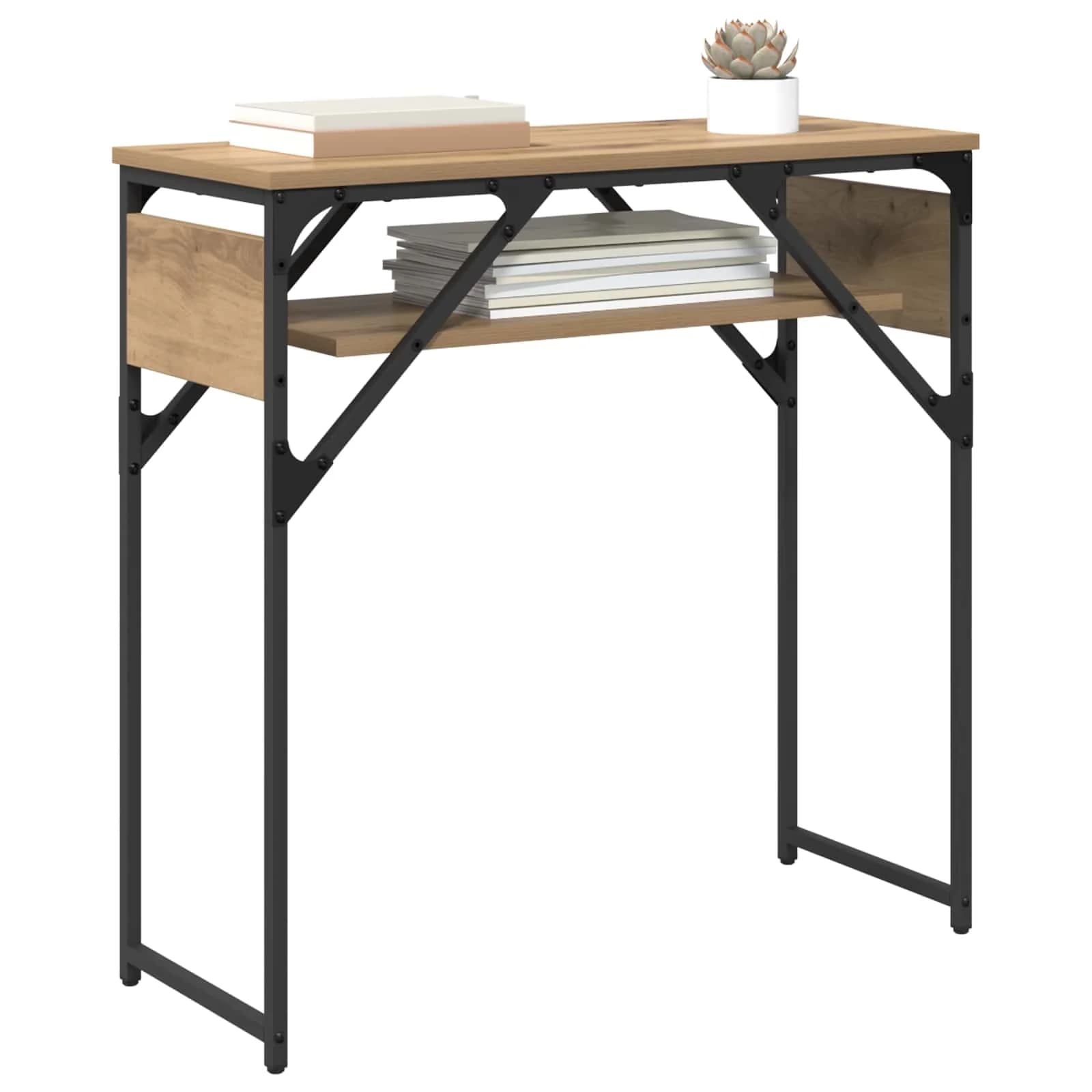 Konzolnamizica Umetni hrast Inženirski les 75x30x75cm - slika 3