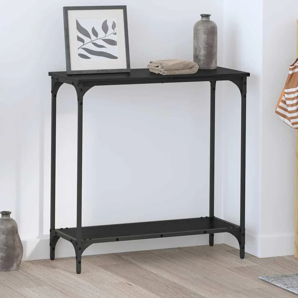 Konzolna miza Črni hrast 75 x 30.5 x 75 cm Inženirski les
