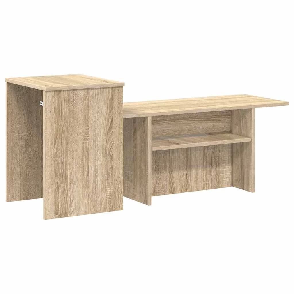 Konzolna miza Sonoma hrast 91,5 x 35 x 38,5 cm Inženirski les - slika 7