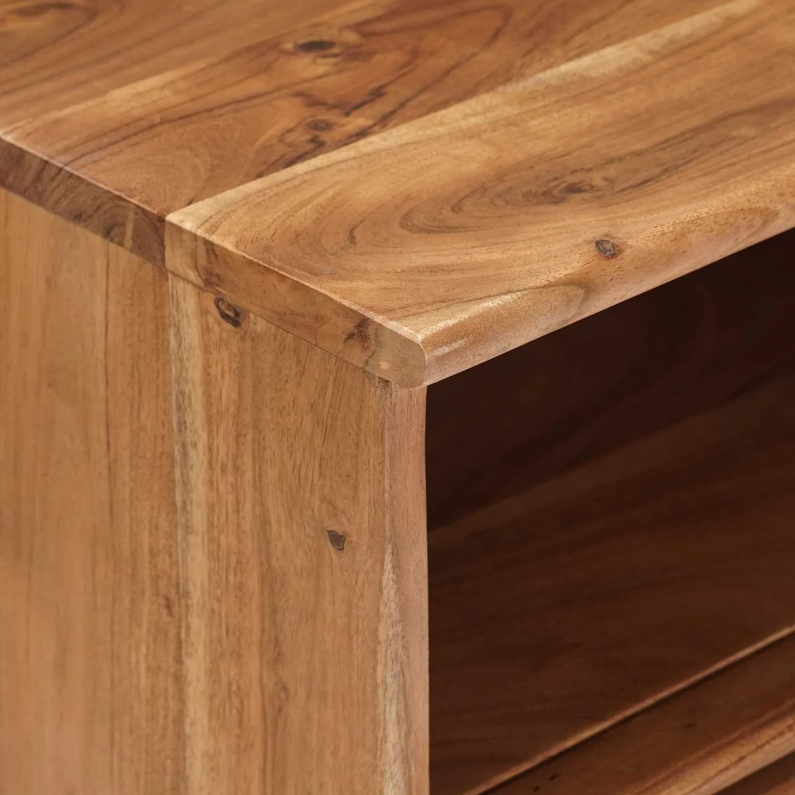Ročno izdelana miza za kavo Teak rjava 85 x 45,5 x 40 cm - slika 8