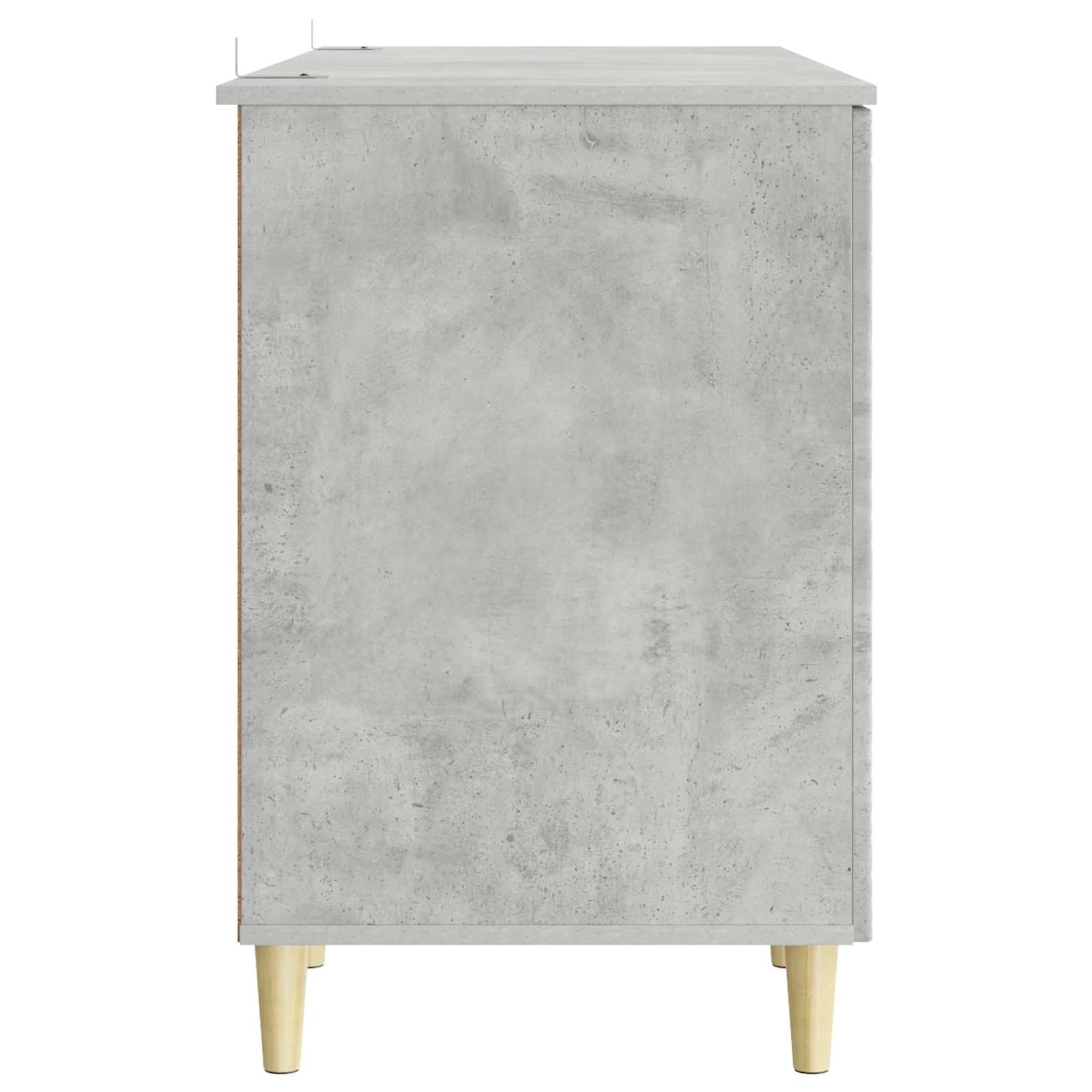 Miza Betonsko siva Inženirski les 142,5 x 50 x 75 cm - slika 5