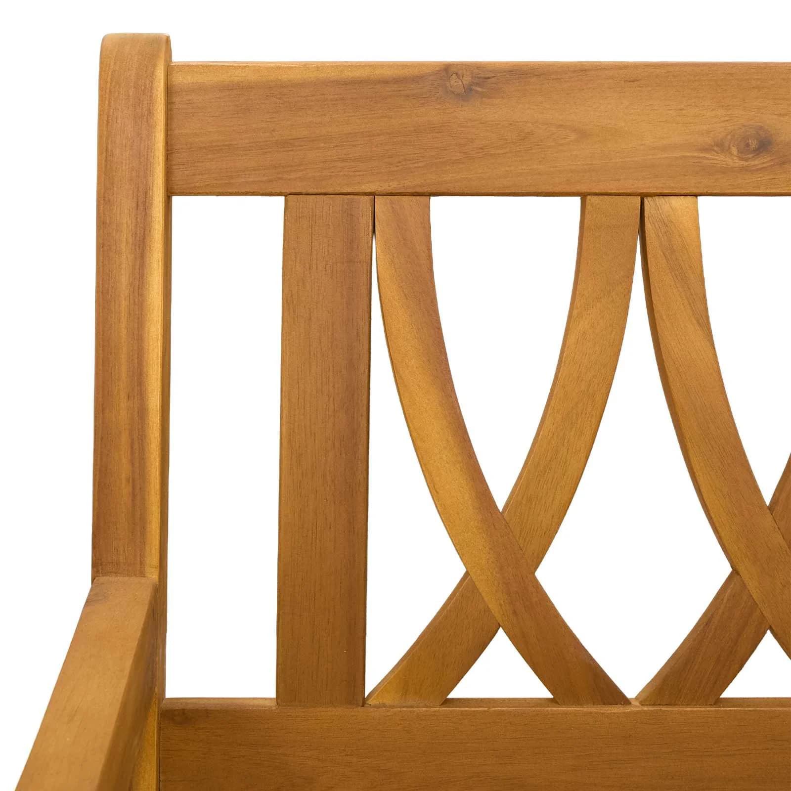 Zunanja klop Naravna 180 x 55,5 x 90 cm Masiven les akacije - slika 8