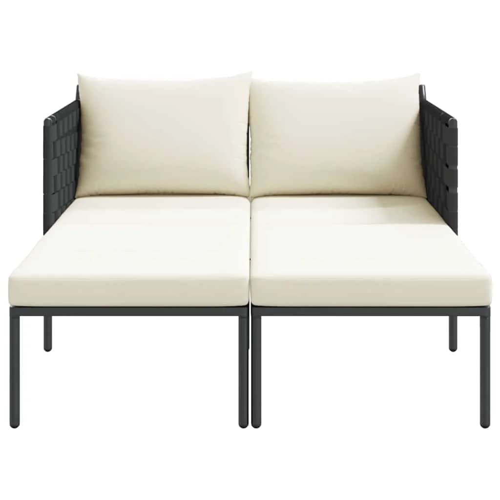 Ležalnik Antracit 153 x 115 x 69.5 cm Prašno lakirano jeklo - slika 6