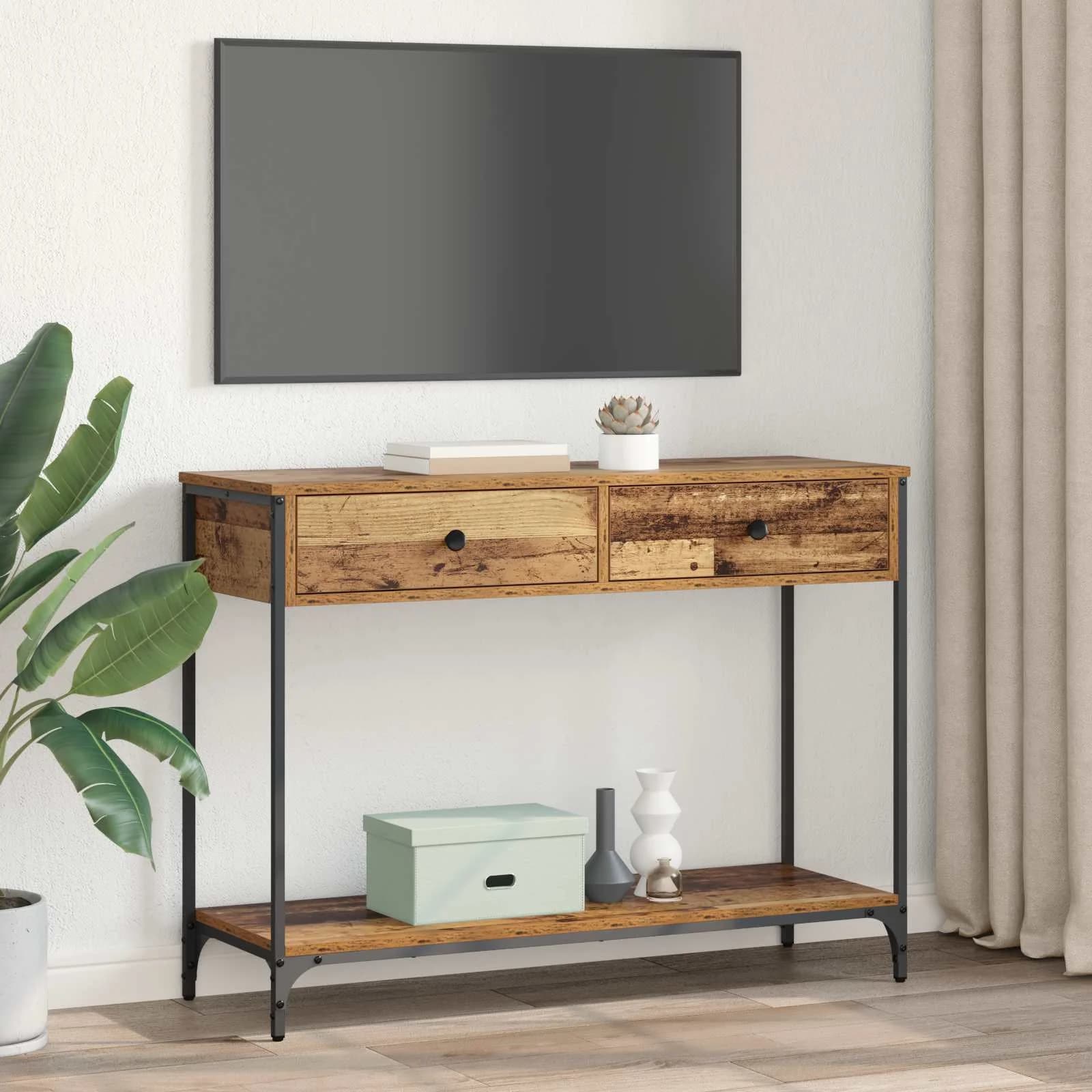 Konzolna miza Star les 100 x 34,5 x 75 cm Inženirski les - slika 4