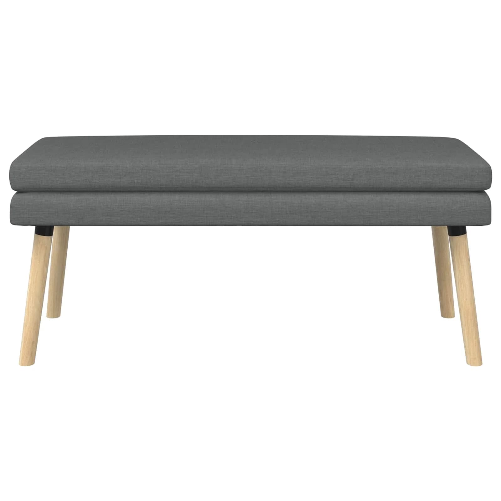 Dvojna klop Temno siva 110 x 40 x 47 cm Blago - slika 5