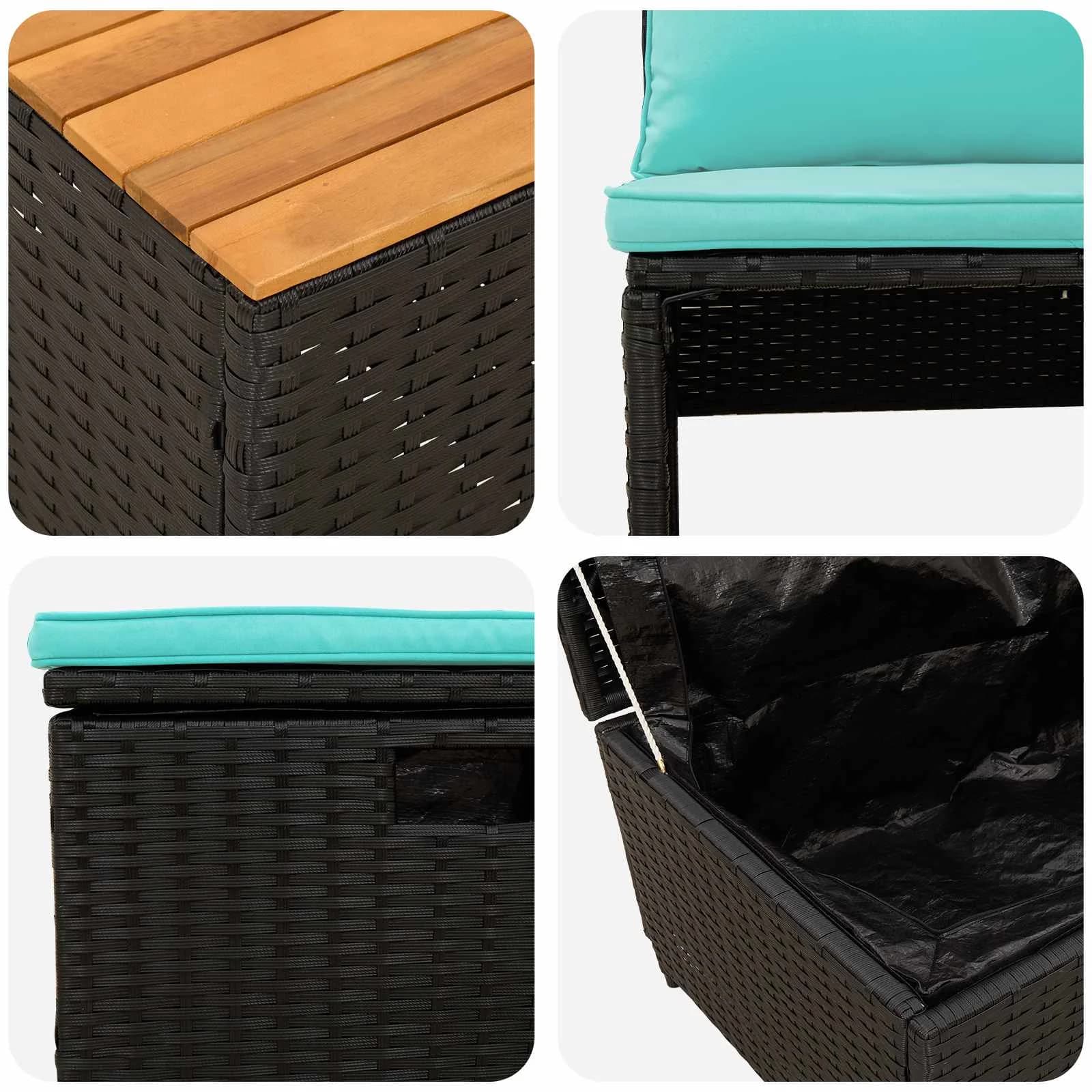 Zunanja garnitura za sedenje 4 -Seater 4 kos 55 x 30 x 39 cm - slika 11
