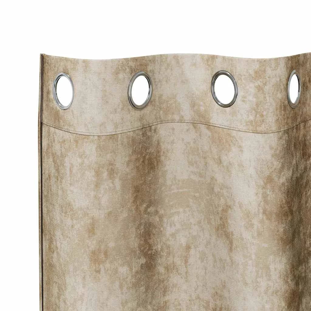 Velvete zavese 2 kos krema 245 x 140 cm Žamet - slika 5