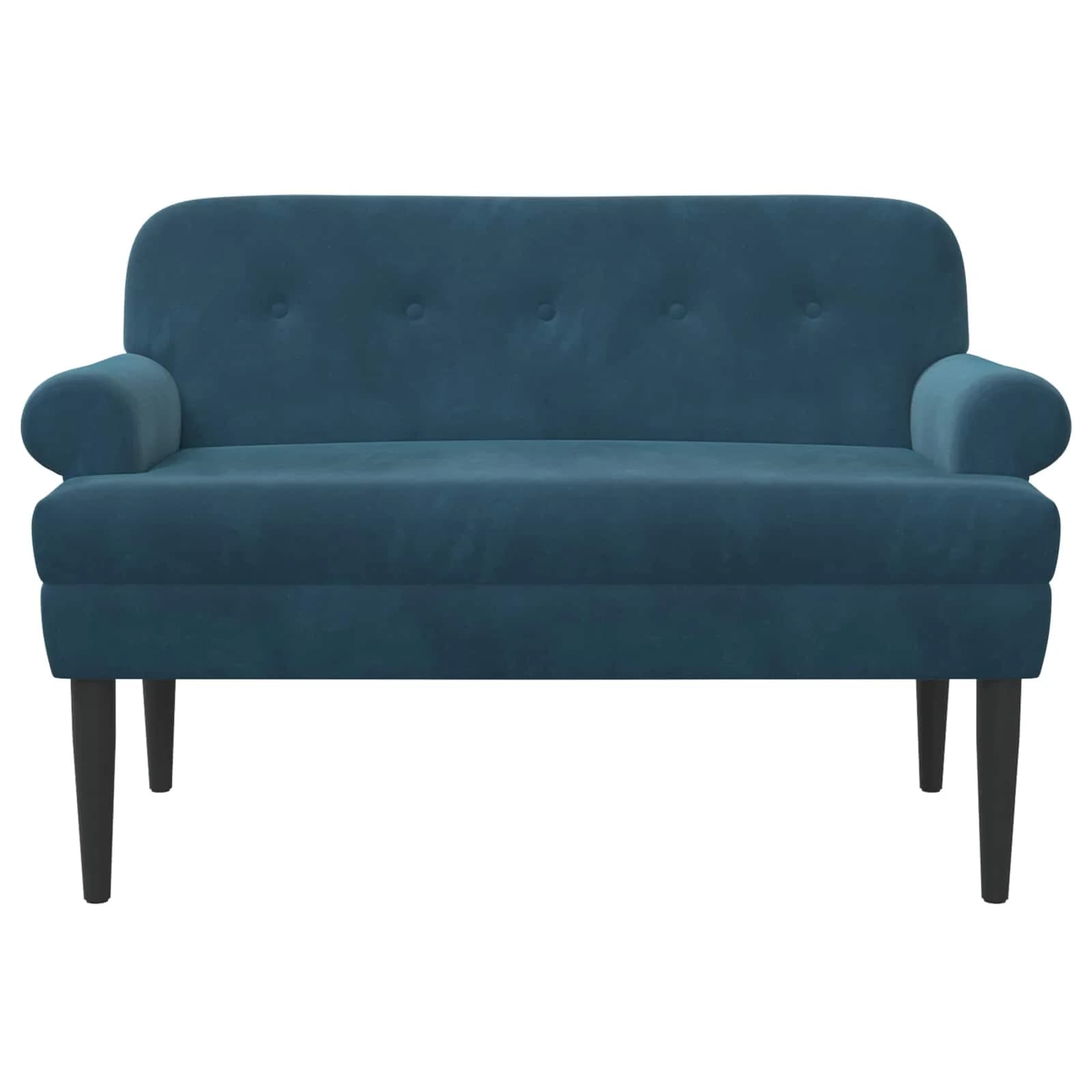 Dvojnica s gumbi Modra 120 x 66 x 78 cm Žamet - slika 3