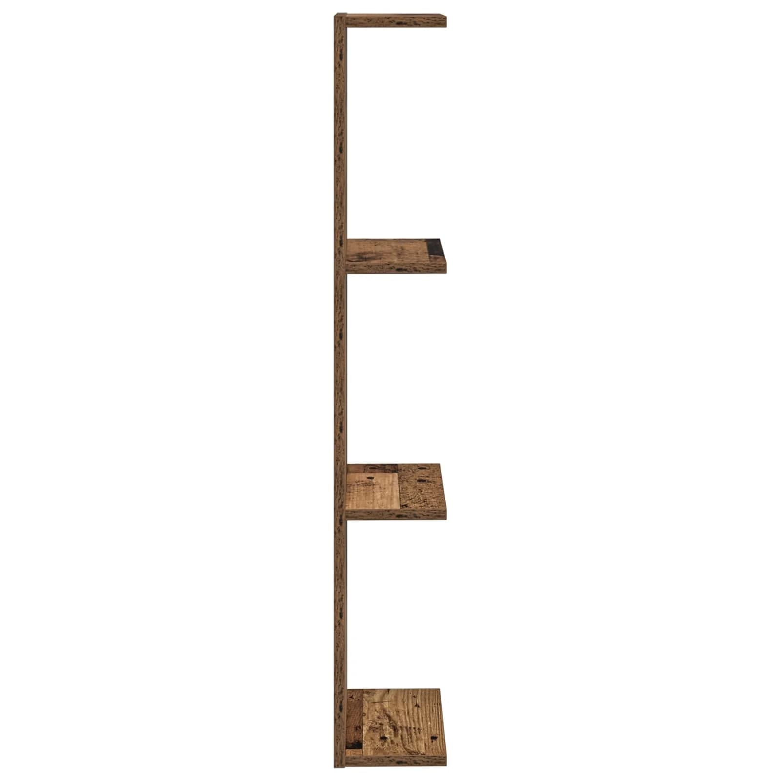 Stenska polica Star les 25 x 15 x 100 cm Inženirski les - slika 5