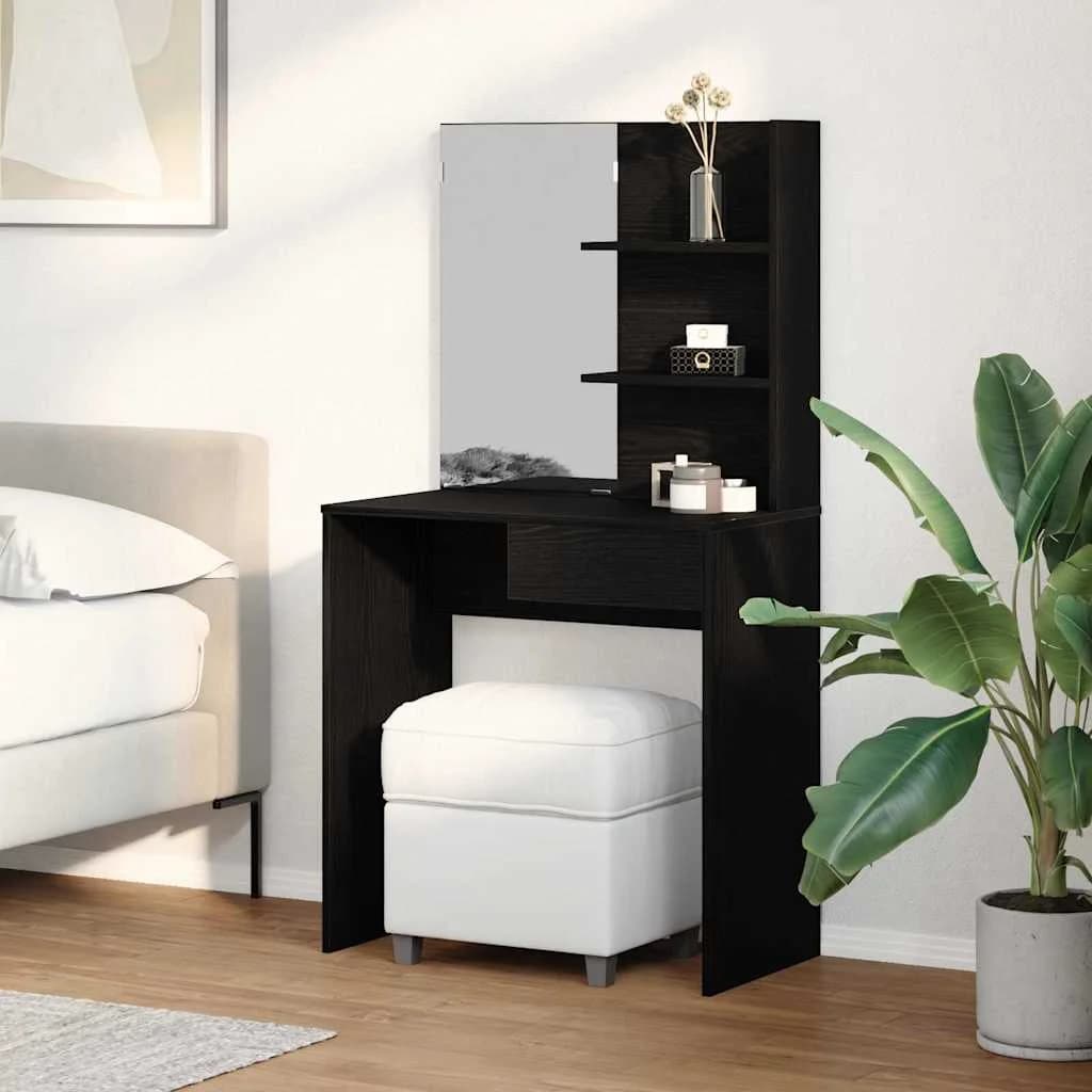 Toaletna mizica s predalom Črna Orehovina 74,5 x 40 x 141 cm