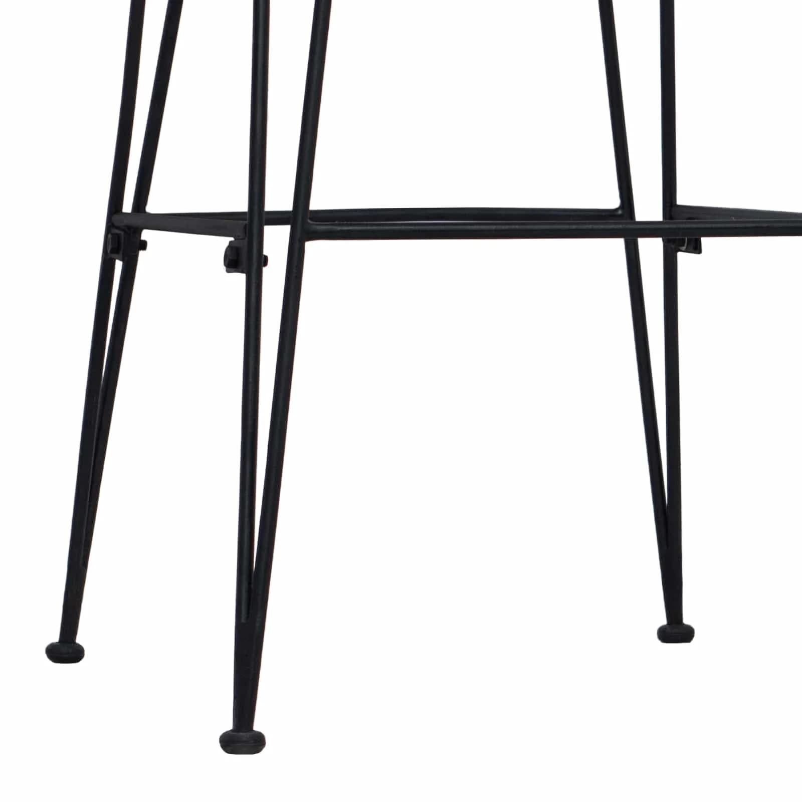 Barski stol 2 kos Naravna 44 x 55 x 109 cm Rattan in jeklo - slika 9