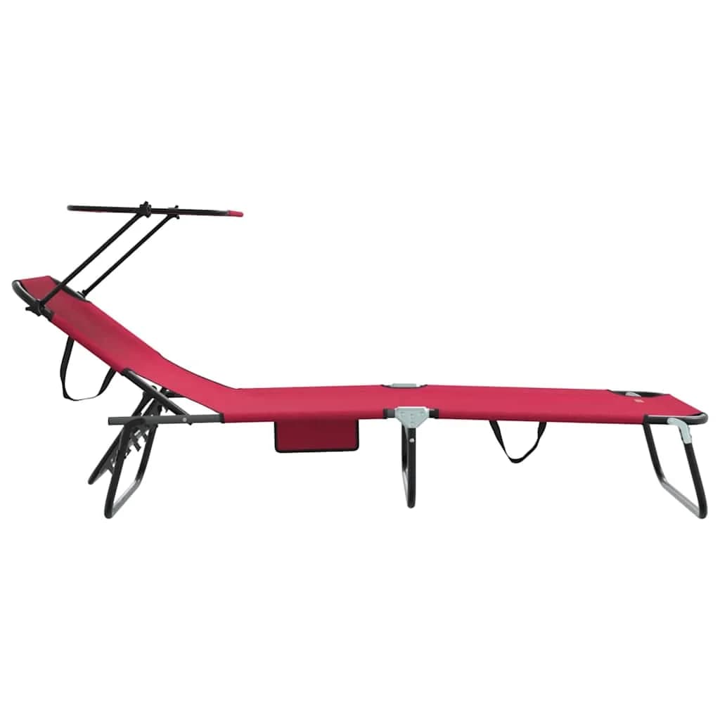 Zložljiv ležalnik Rdeča 190 x 57 x 81 cm oxford - slika 5
