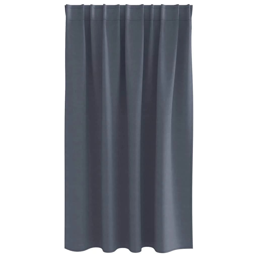 Zavese za zatemnitev z obroči 2 kos Antracit 140 x 140 cm - slika 4