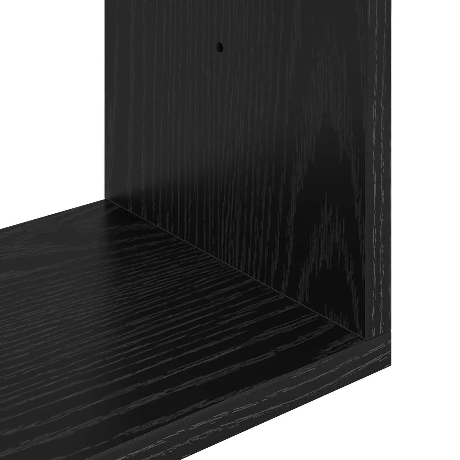Stenska polica Montaža za steno Črni hrast 32 x 21 x 107 cm - slika 7
