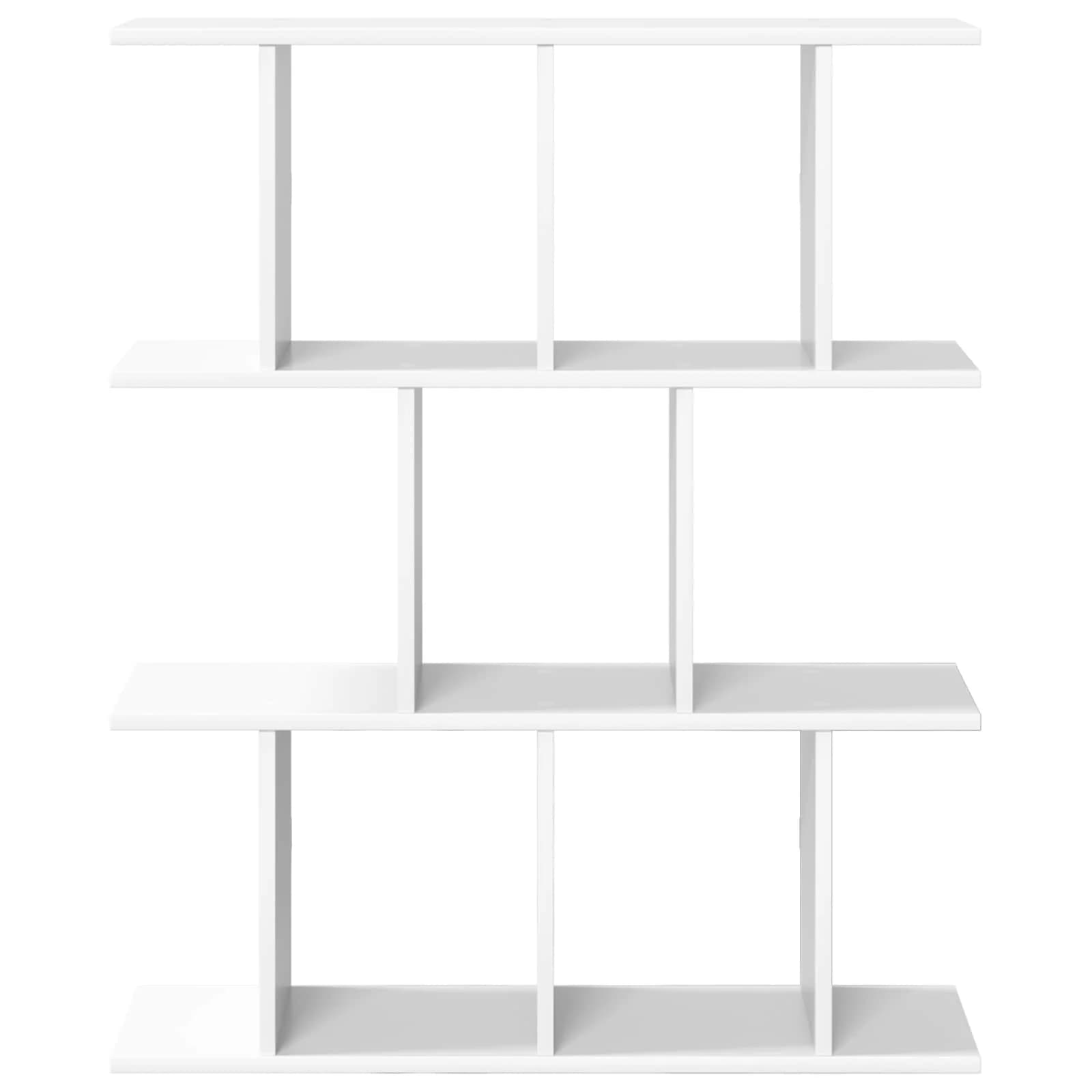 Stenska polica Bela 80 x 20 x 96 cm Inženirski les - slika 4