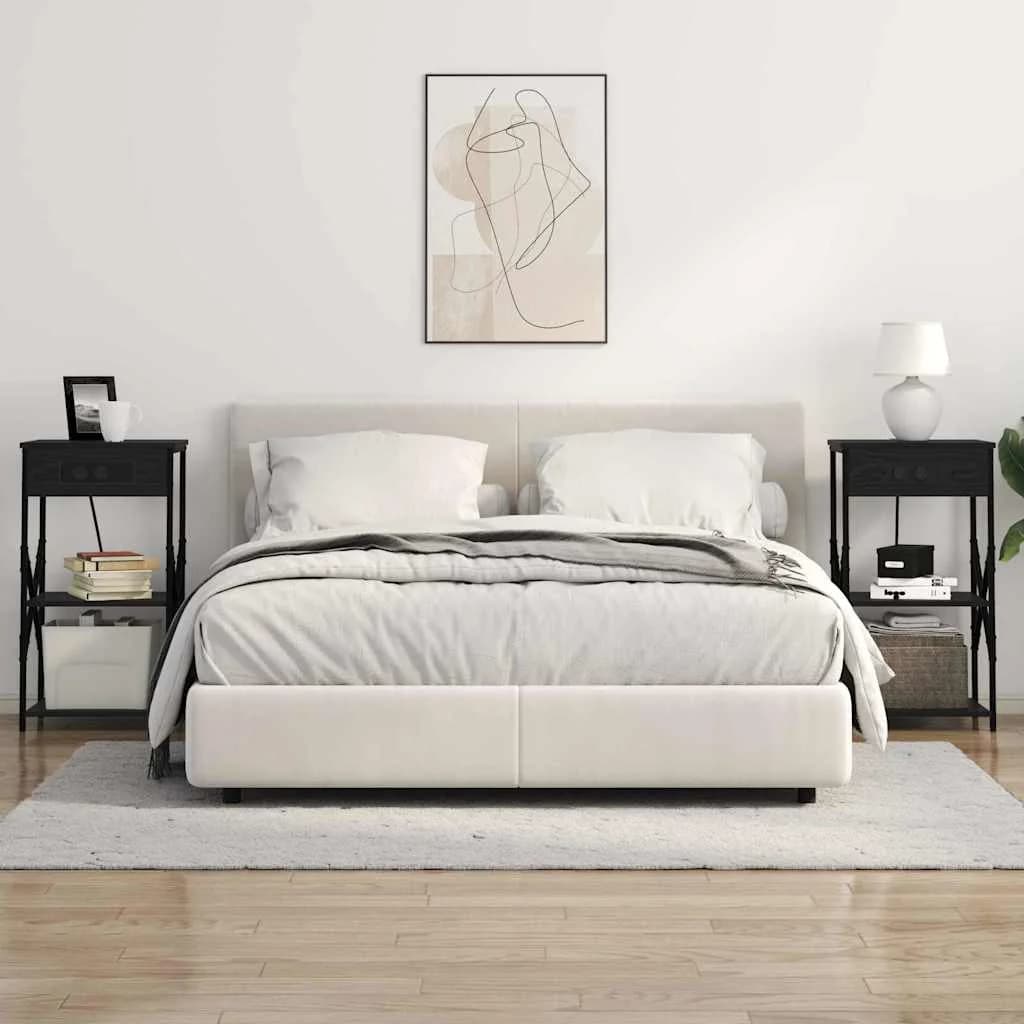 Nočna omarica Črna Orehovina 41 x 31 x 76 cm Inženirski les - slika 4