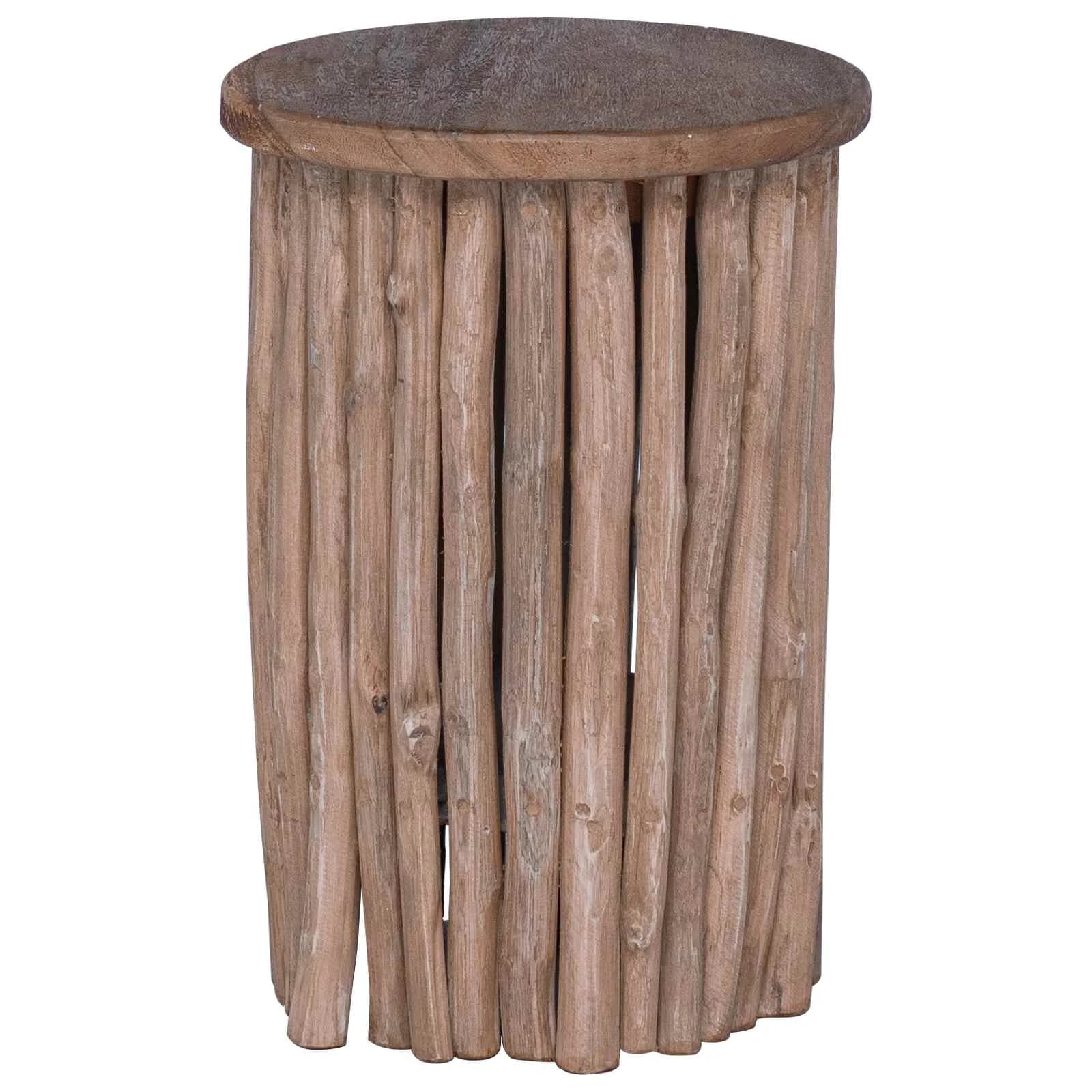 Stolica Naravna 30 x 30 x 45 cm Trden tikov les - slika 5
