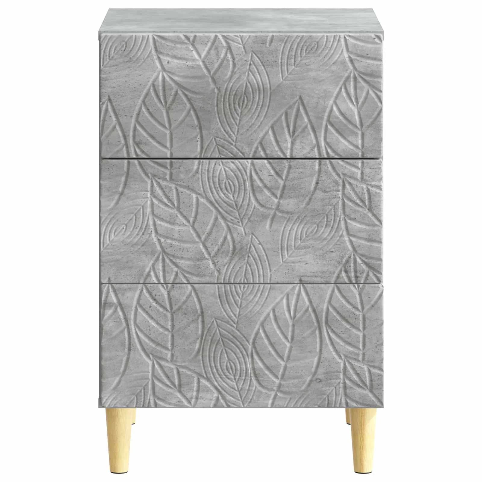 Nočna omarica Betonsko siva 43 x 39,5 x 66,5 cm Inženirski les - slika 4