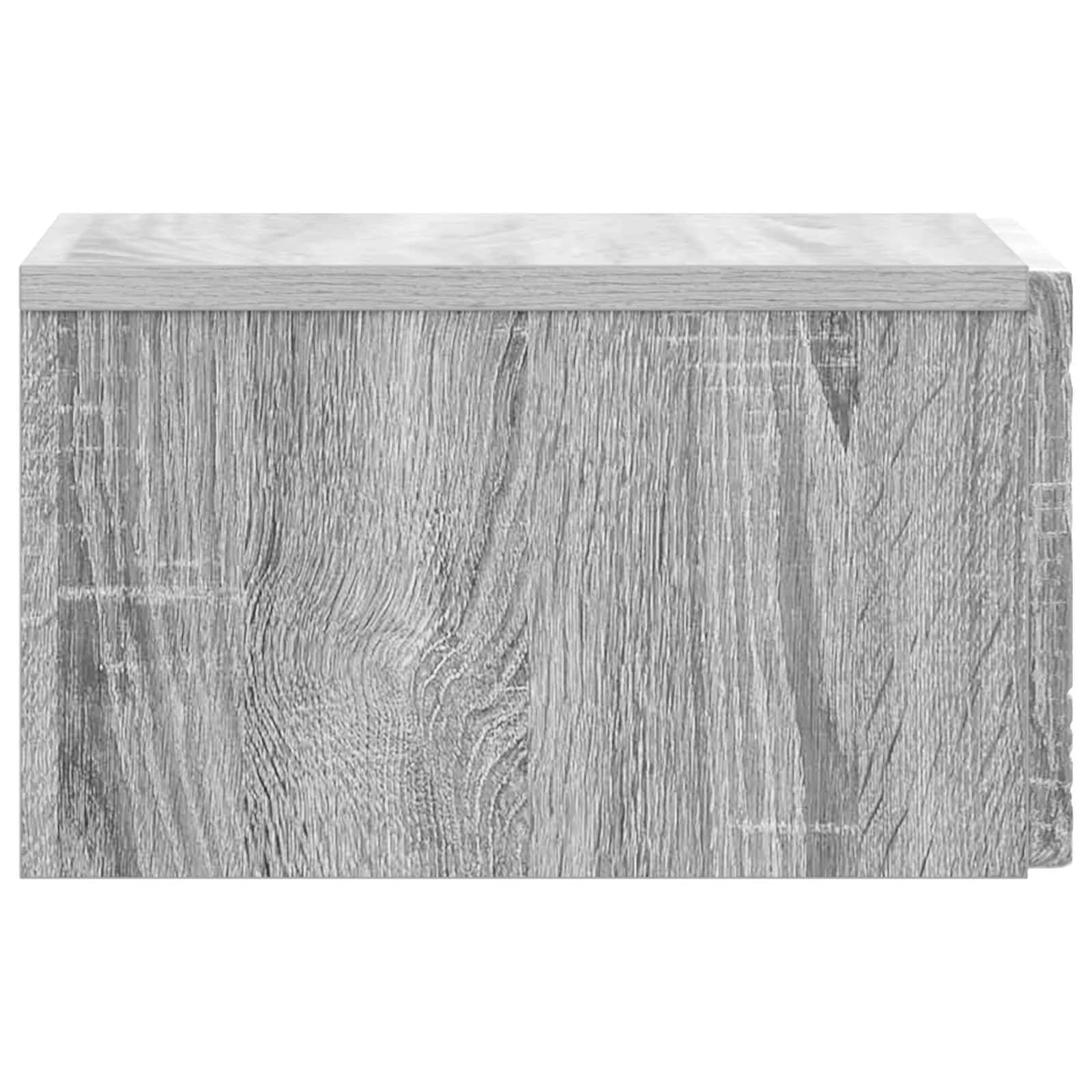 Stenski nočni omarici 2 kos Siva Sonoma 49 x 34,5 x 20 cm - slika 7