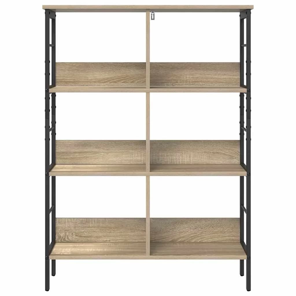 Knjižna polica 6 nivojev 82 x 32 x 112 cm Inženirski les - slika 5