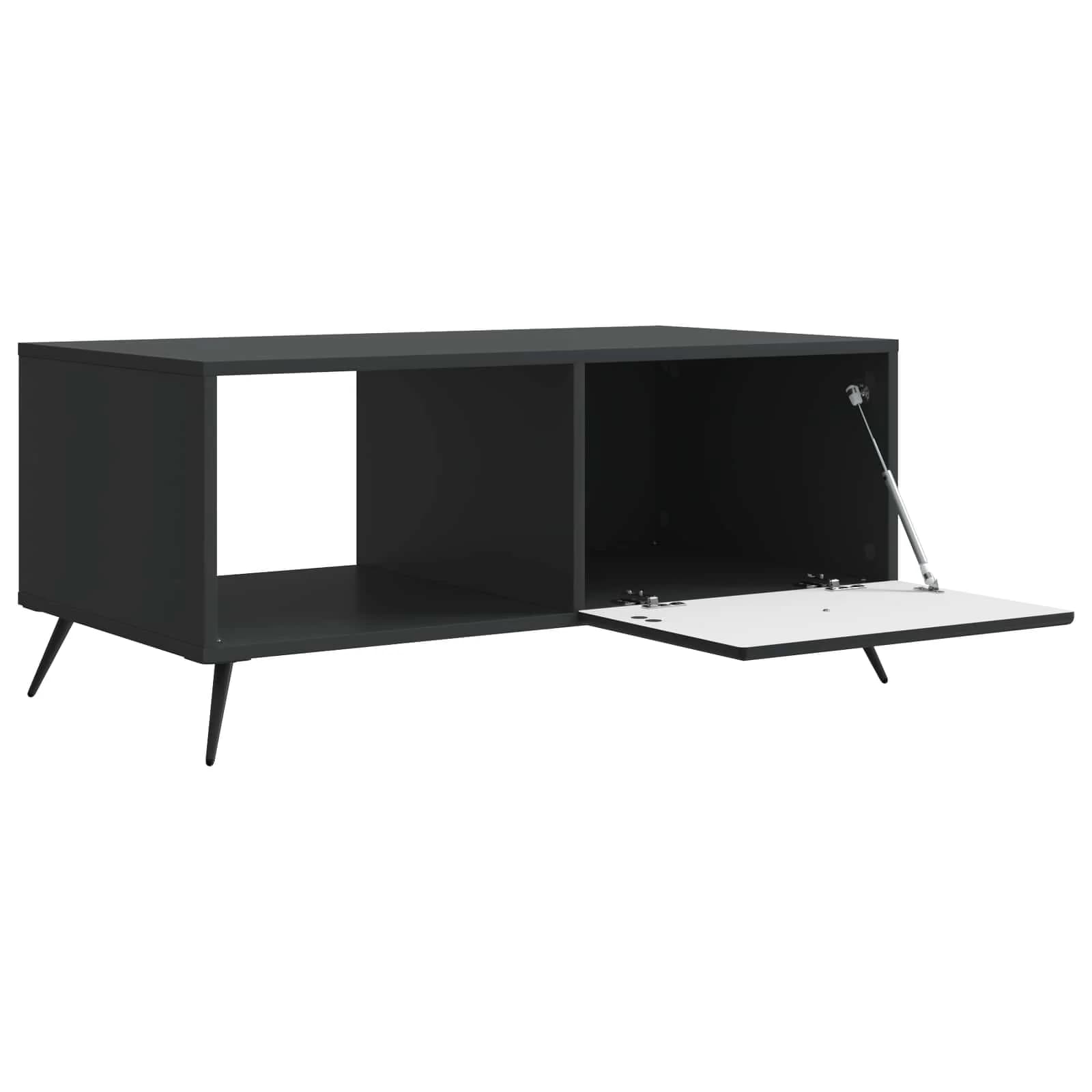 Klubska miza Črna 90 x 50 x 40 cm Inženirski les - slika 4