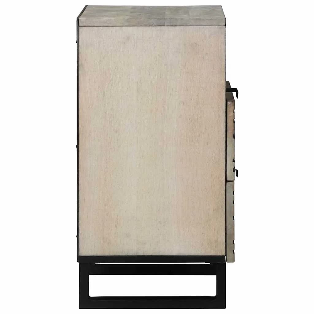 Nočna omarica Bela 50 x 33 x 62 cm Inženirski les - slika 4