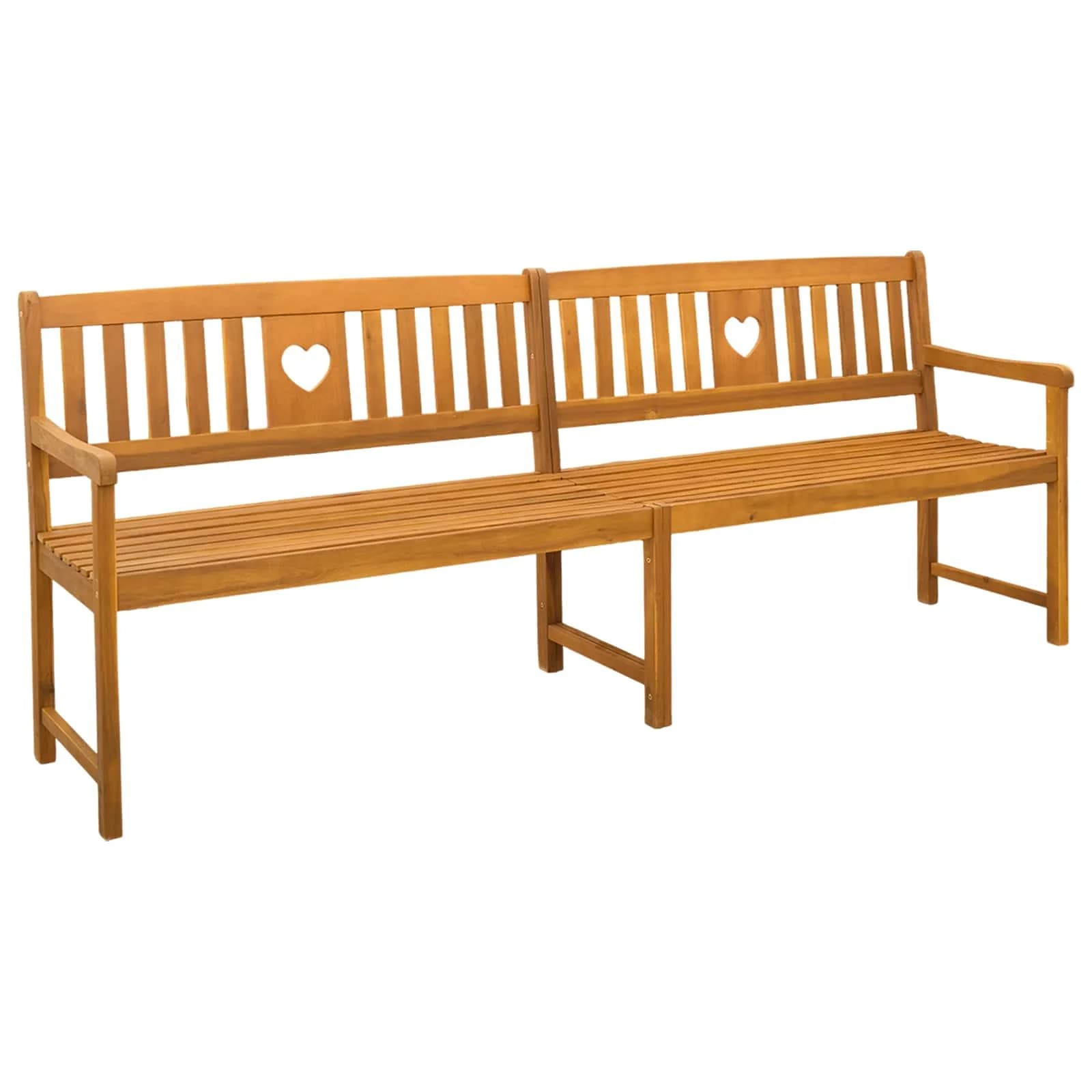 Zunanja klop Naravna 220 x 55,5 x 90 cm Masiven les akacije - slika 2