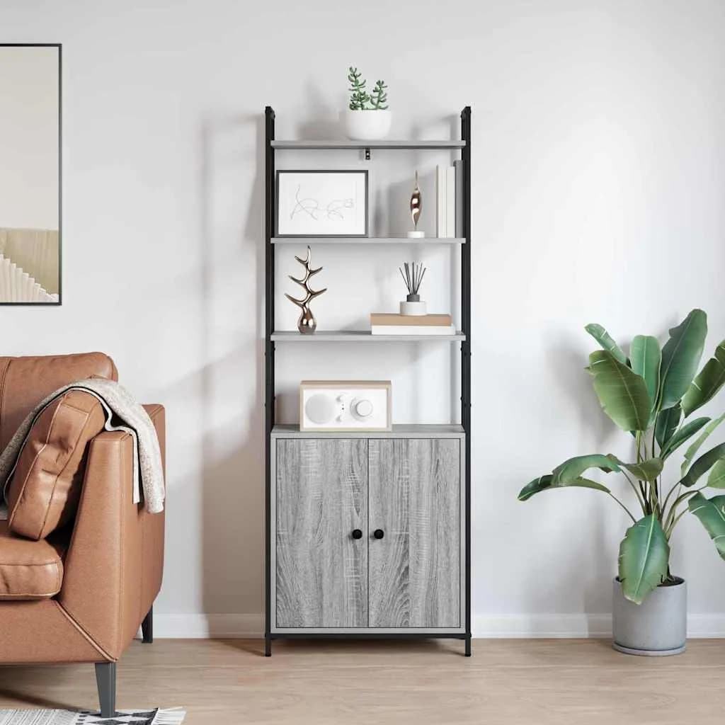 Knjigovni omar 6 nivojev 60 x 24 x 161 cm Inženirski les - slika 4