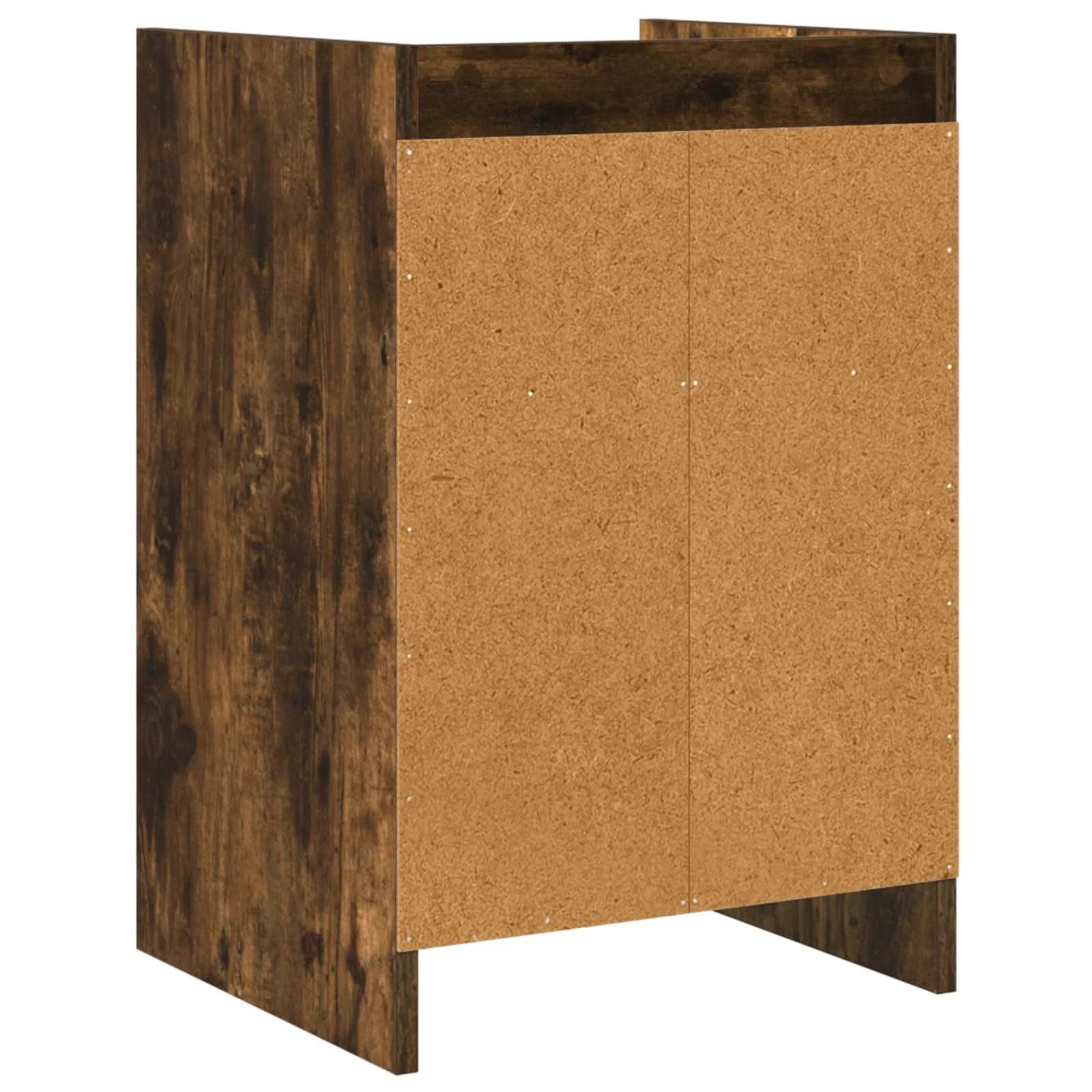 Posteljne mize 2 kos Dimljen hrast 40 x 36 x 60 cm - slika 6