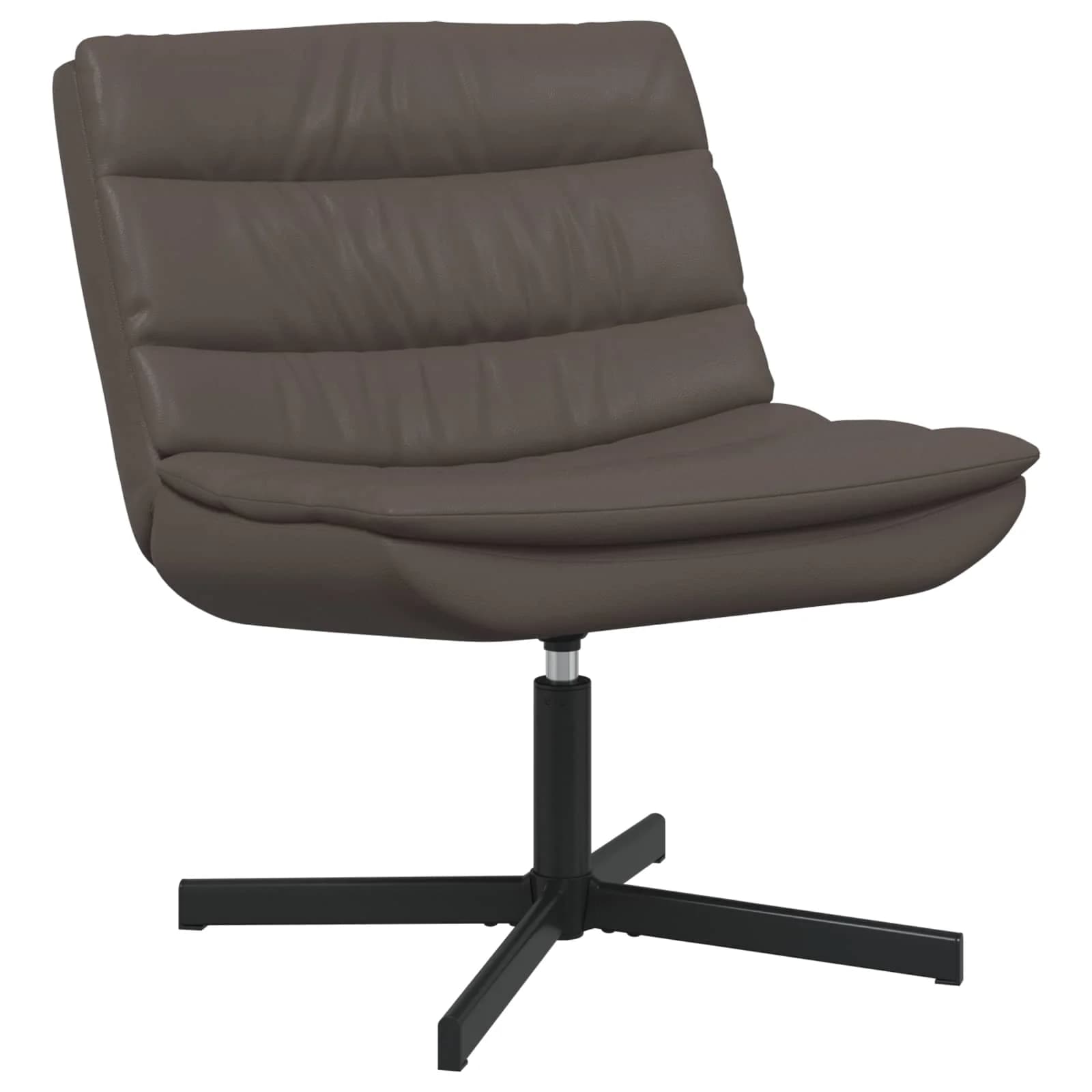 Vrtljiv stol Rjava 63 x 75 x 76 cm Svetleč PU