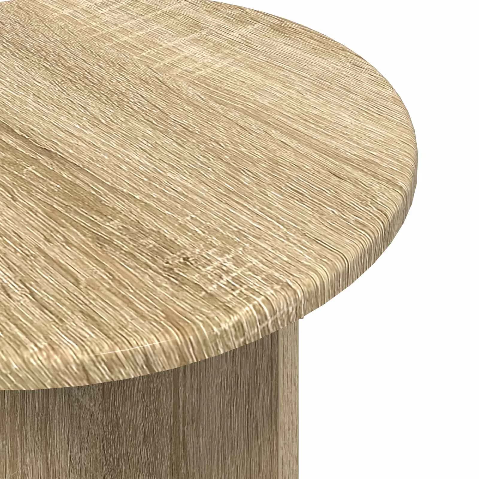 Komplet stranskih mizic 2 kos Sonoma hrast Ø 45 x 45 cm - slika 6