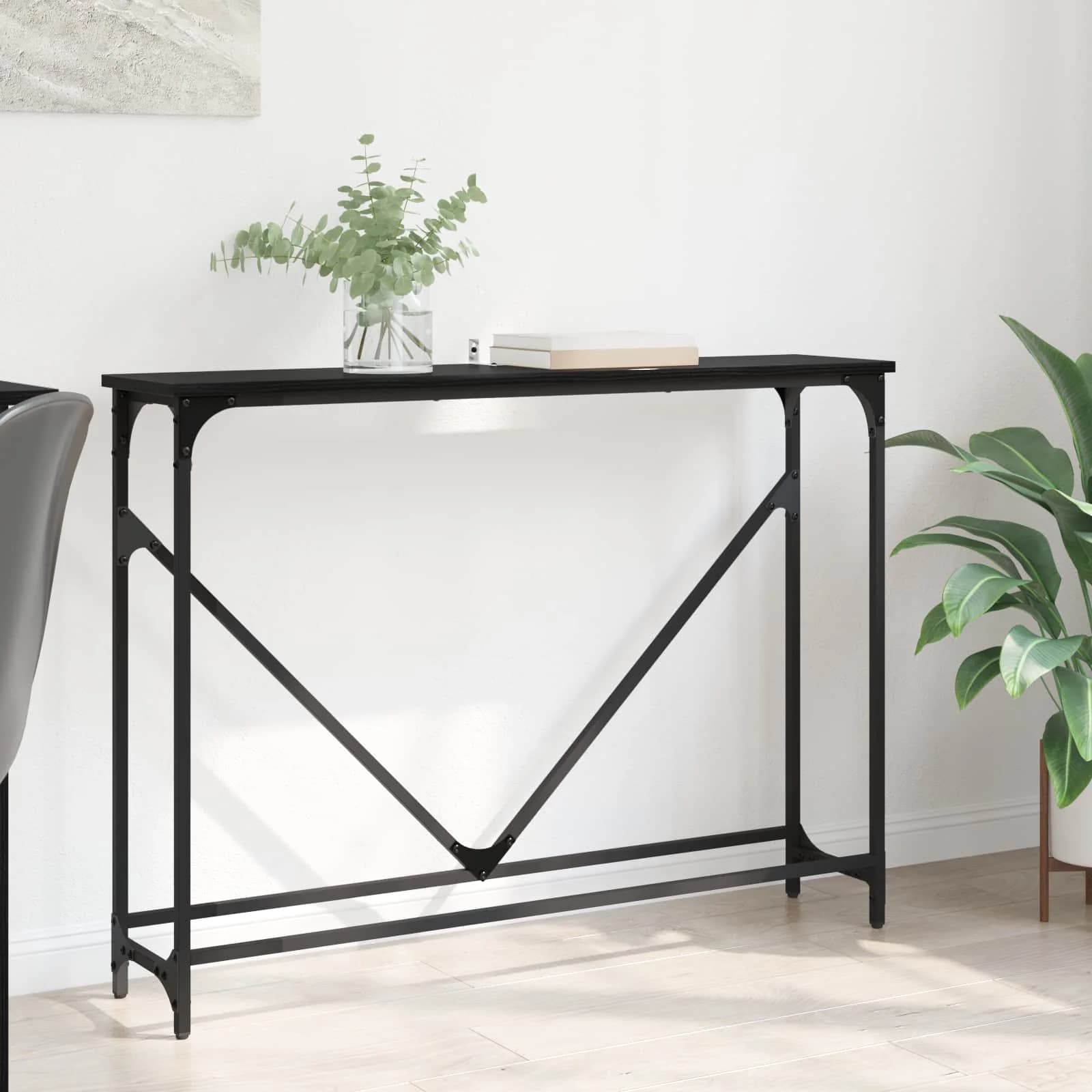Konzolna miza Črna Orehovina 102 x 23 x 75 cm Inženirski les