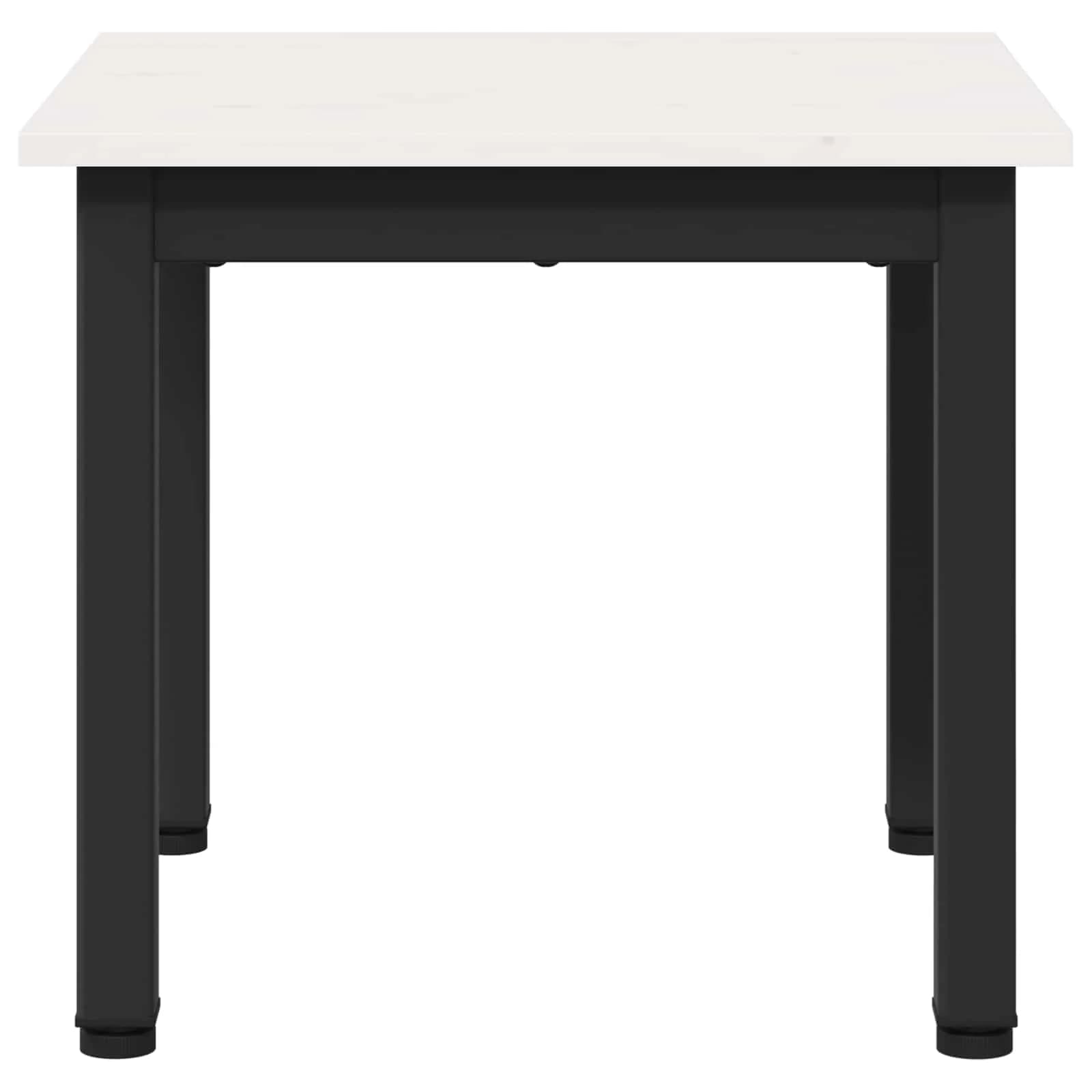 Klubska miza Bela 40 x 40 x 36 cm Masivno borovo les - slika 5